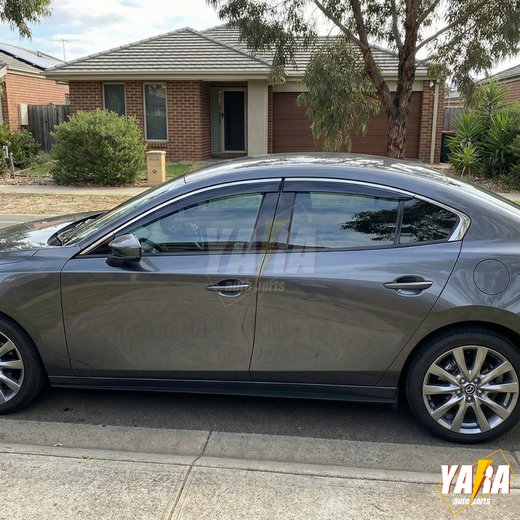 Injection Stainless Weather Shields Weathershields for Mazda 3 BP Sedan 2019-On