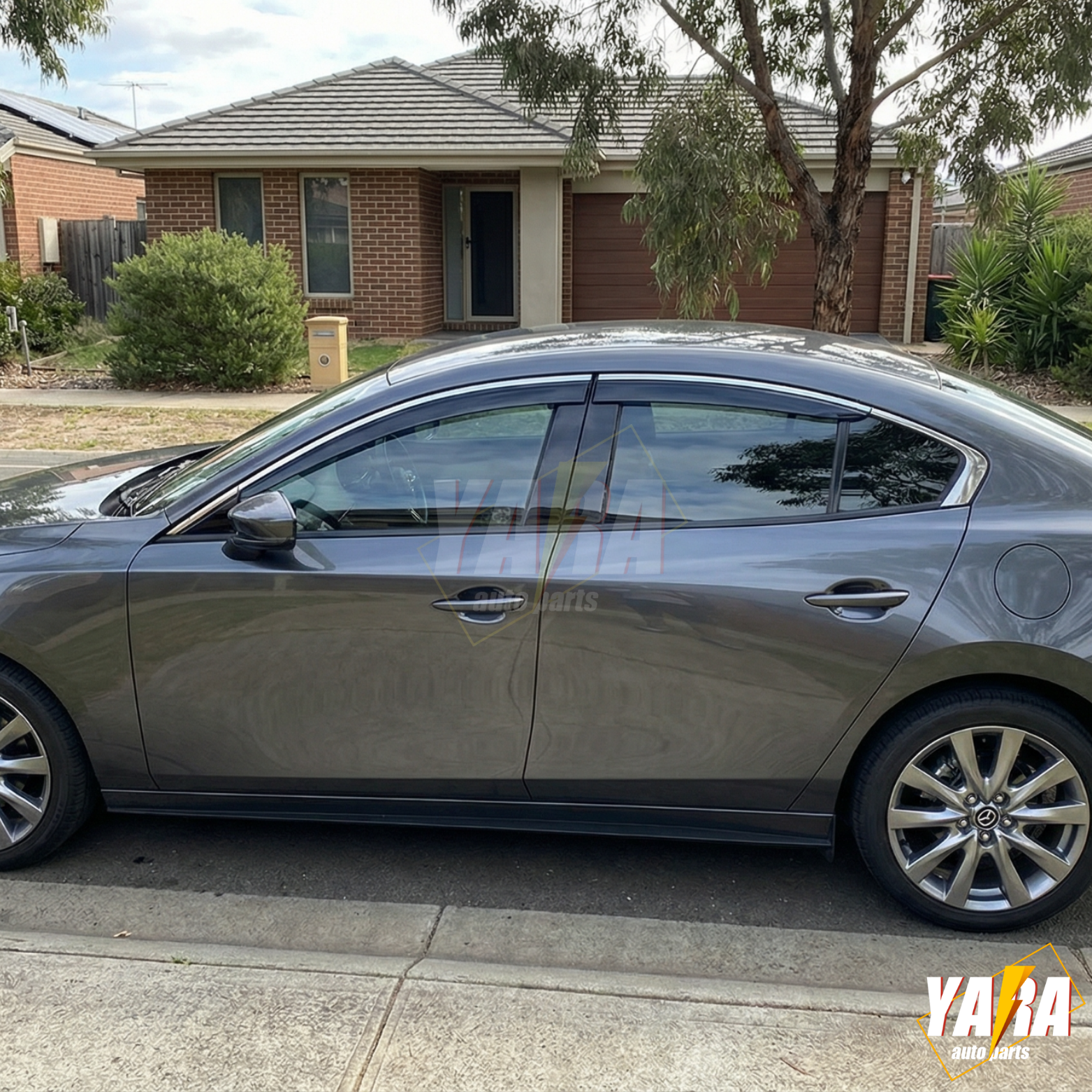 Injection Stainless Weather Shields Weathershields for Mazda 3 BP Sedan 2019-On