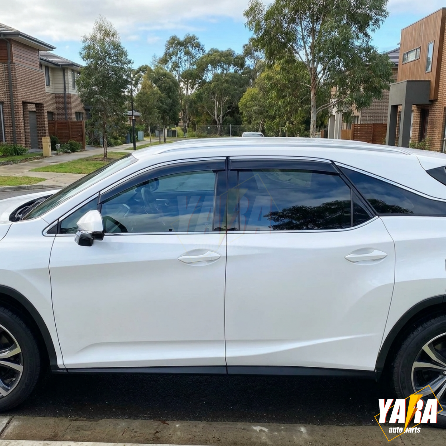 Weathershields with Stainless steel trims For Lexus RX350L 450hL 2018-2024 Long Wheelbase 7-Seater