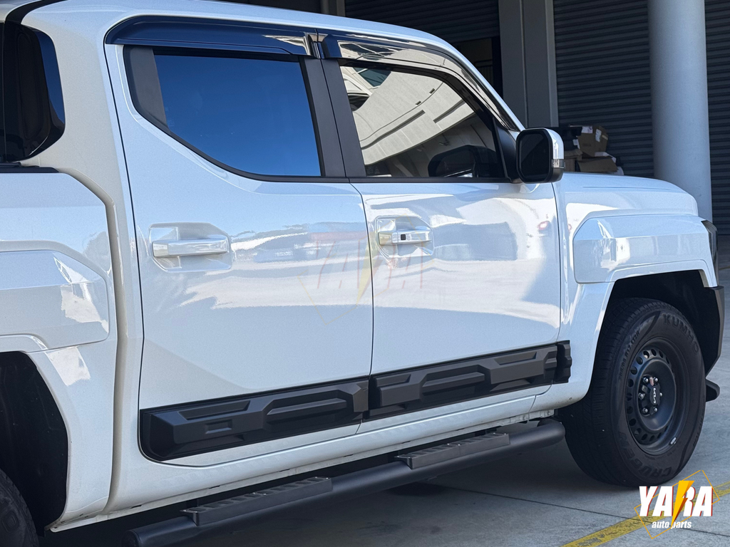 2x Premium Injection-Molded Side Door Cladding for Kia Tasman | Ultimate Body Armor (Matte Black)