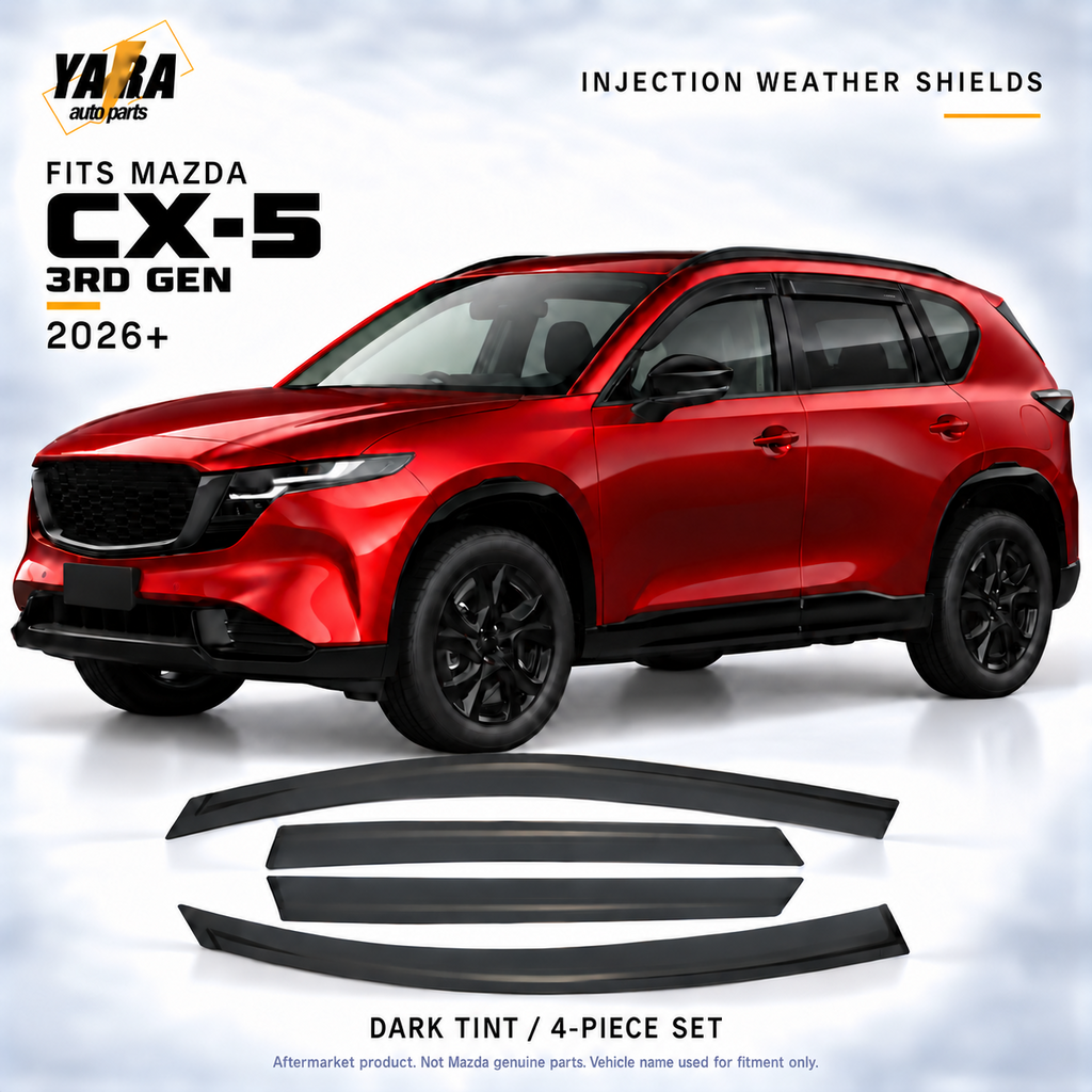 Injection Weather Shields Fits Mazda CX-5 3rd Gen 2026+ Dark Tinted 4pcs