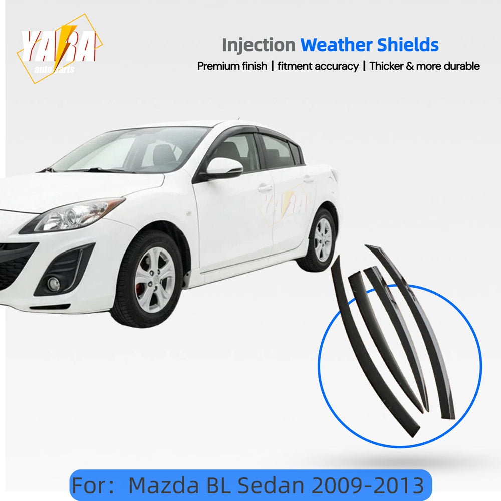Luxury Weathershields Weather shields for Mazda 3 BL Sedan 09-13 Sun Visors