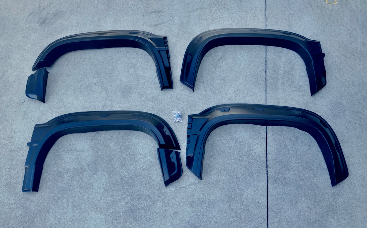 BYD Shark 6 Fender Flares 2024+ 60mm  Pocket Style Matte Black 6PCS