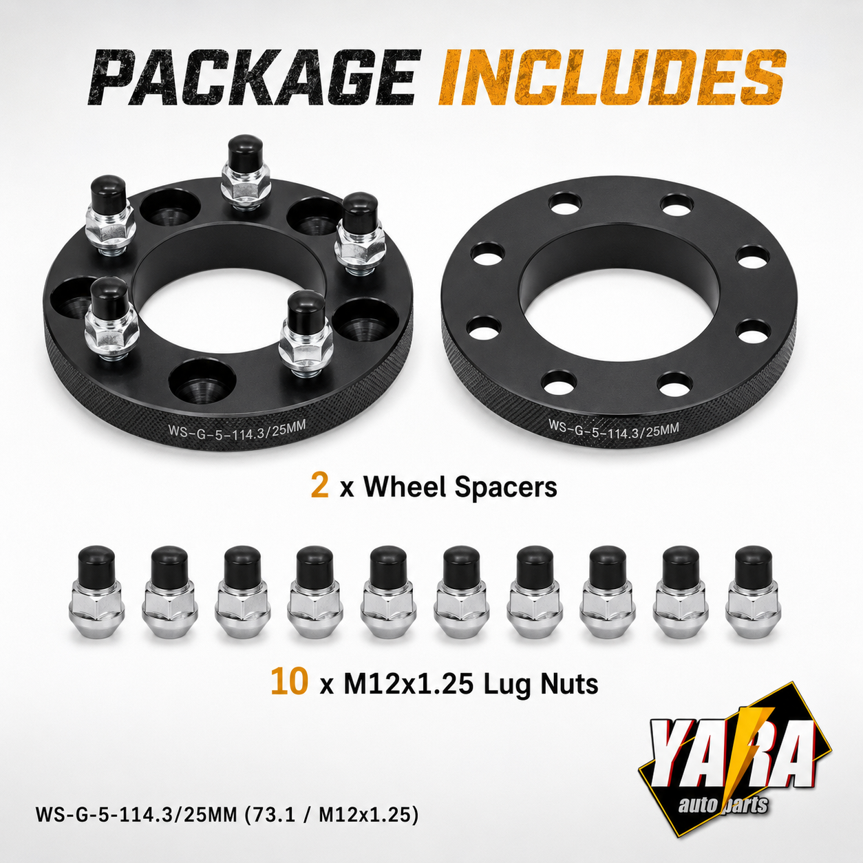 35mm Non-Hubcentric Wheel Spacers 5x114.3 70.5CB 1/2x20 2PCS