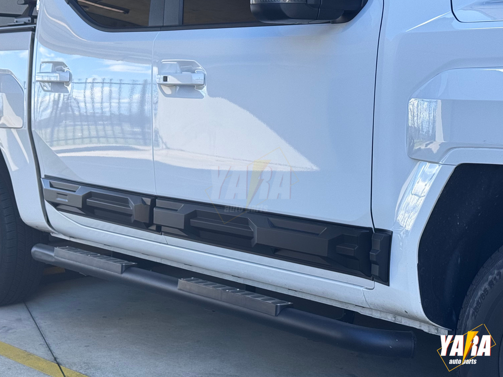 2x Premium Injection-Molded Side Door Cladding for Kia Tasman | Ultimate Body Armor (Matte Black)