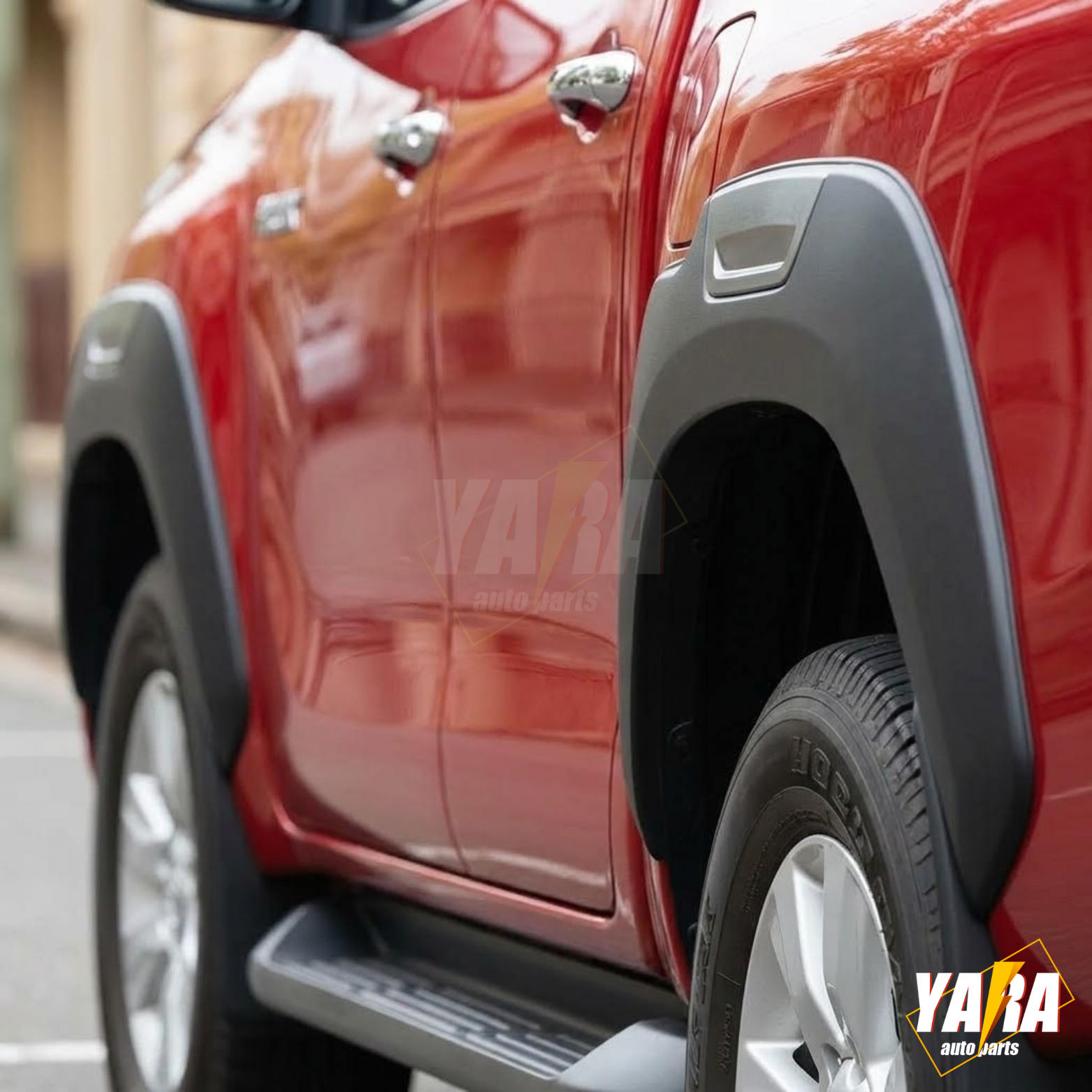6'' Matte Black & Grey Fender Flare Kit for Toyota Hilux Dual Cab 2015–2025 (6PCS)