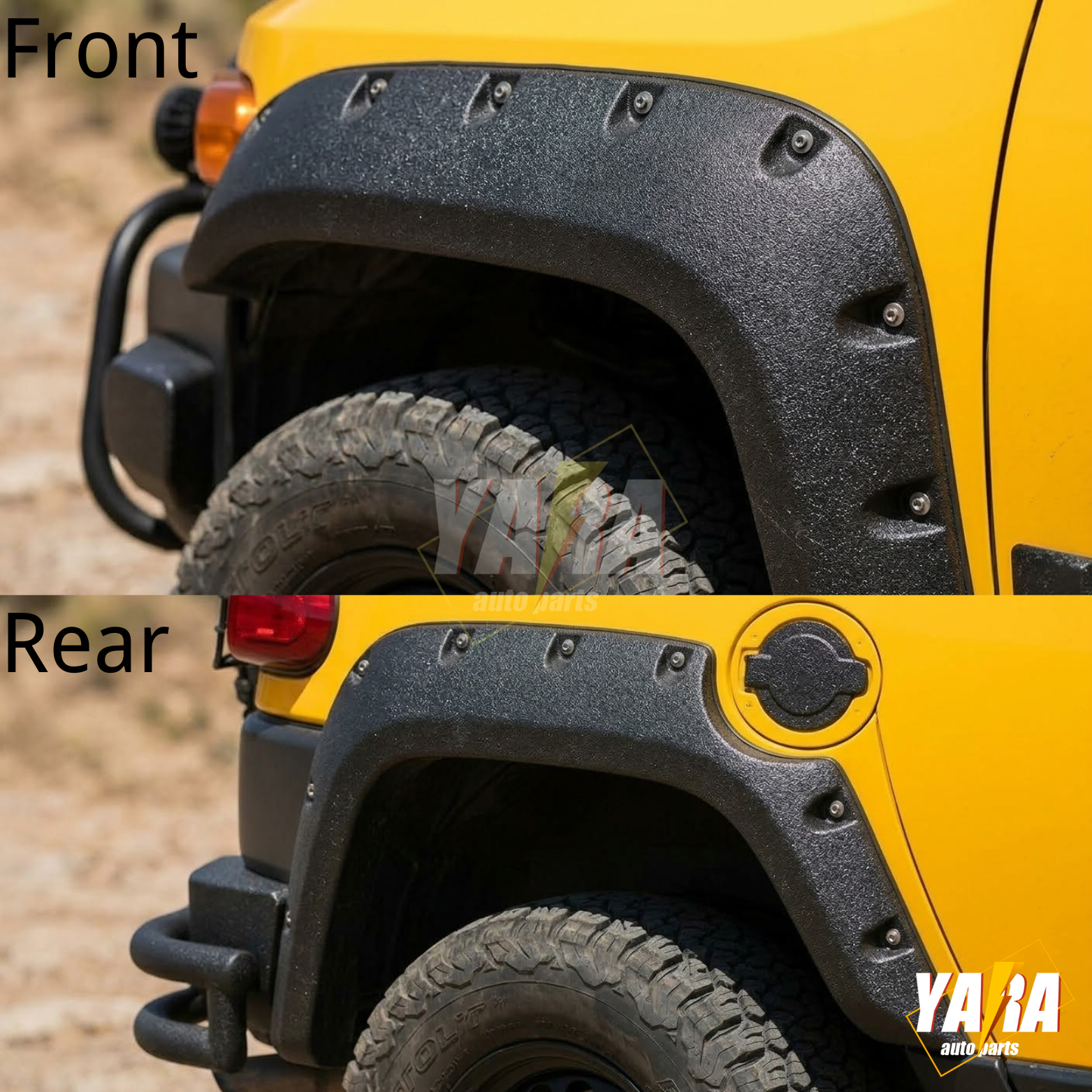 Pocket Style  texture Fender Flares Suitable For 2007-2014  FJ Cruiser 6pcs