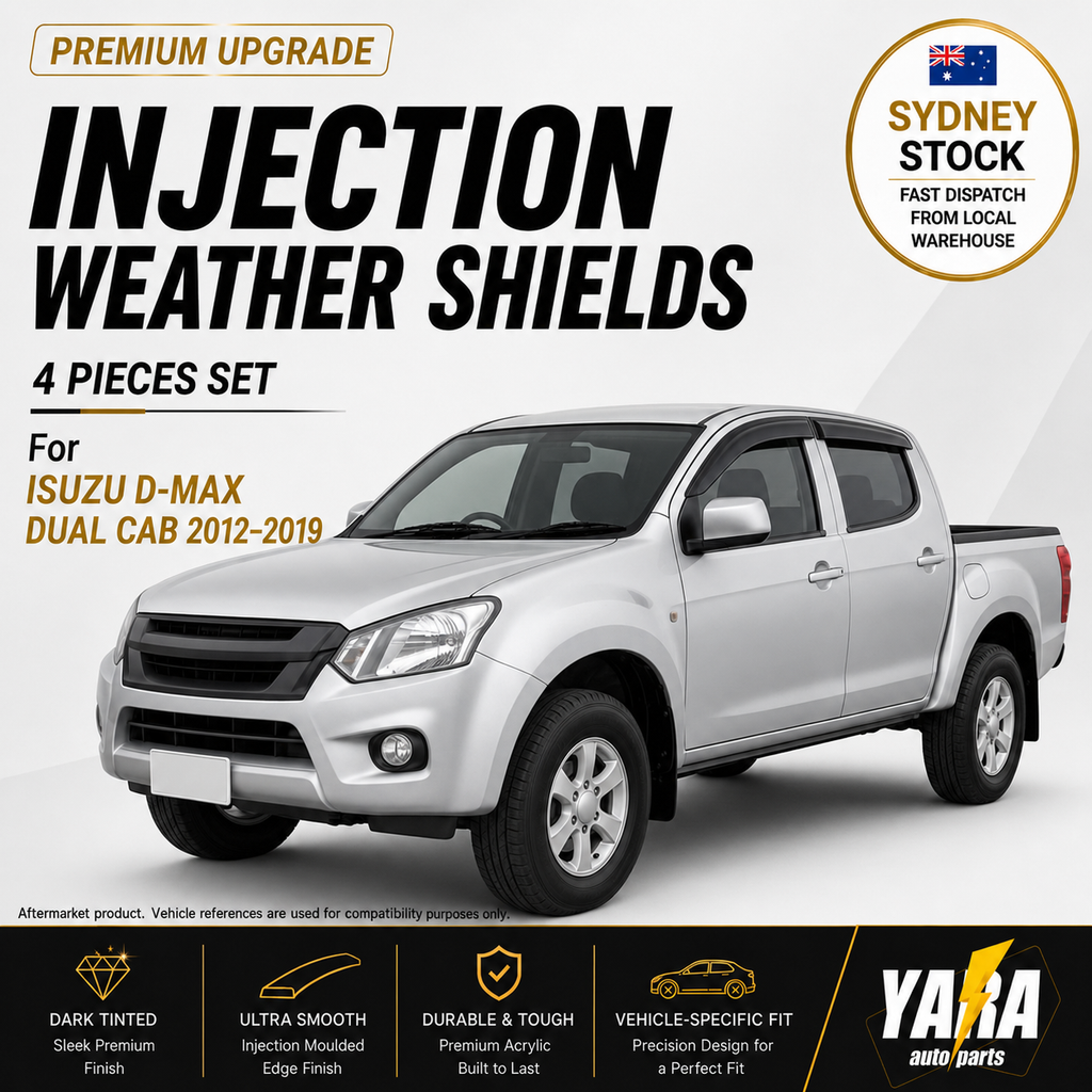 Weather Shields for Isuzu D-MAX Dual Cab 2012–2020 | 4PCS Tinted Weathershields