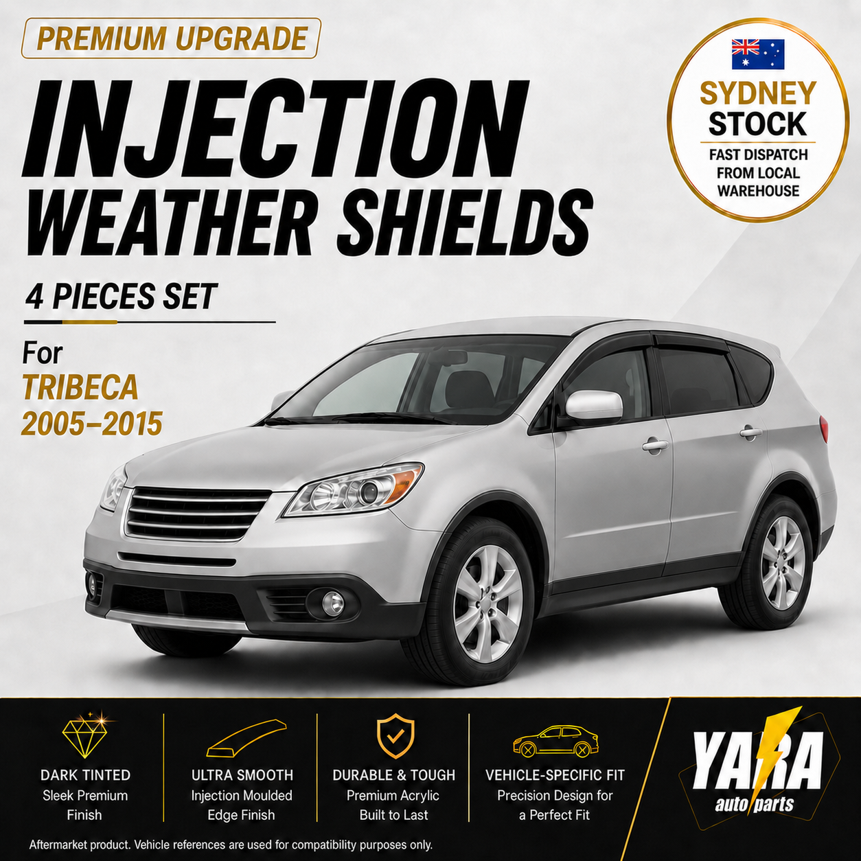 Injection Weather Shields For Subaru Tribeca 2005–2015 4PCS