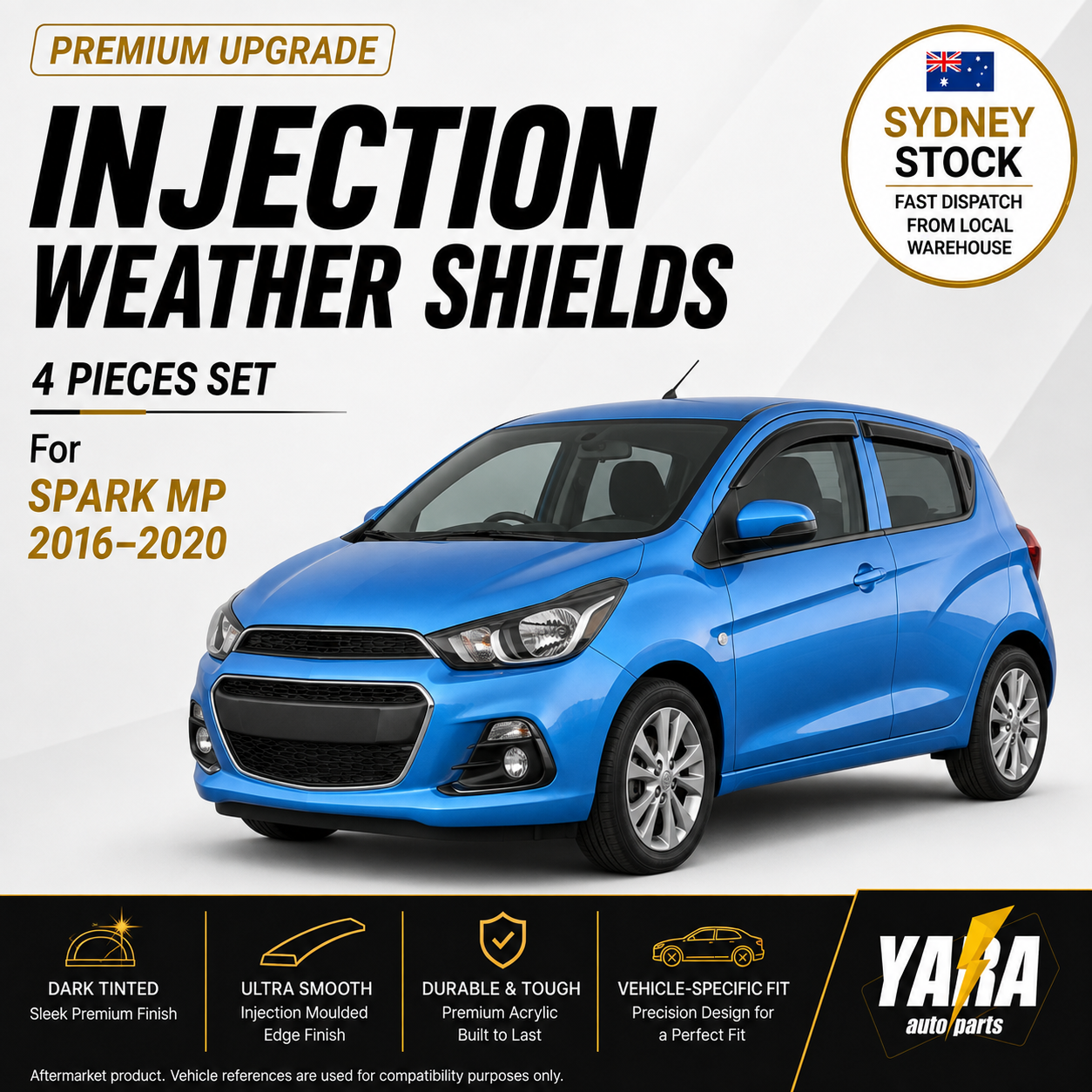 For 2016+ Holden Barina Spark INJ Weather shields Weathershields