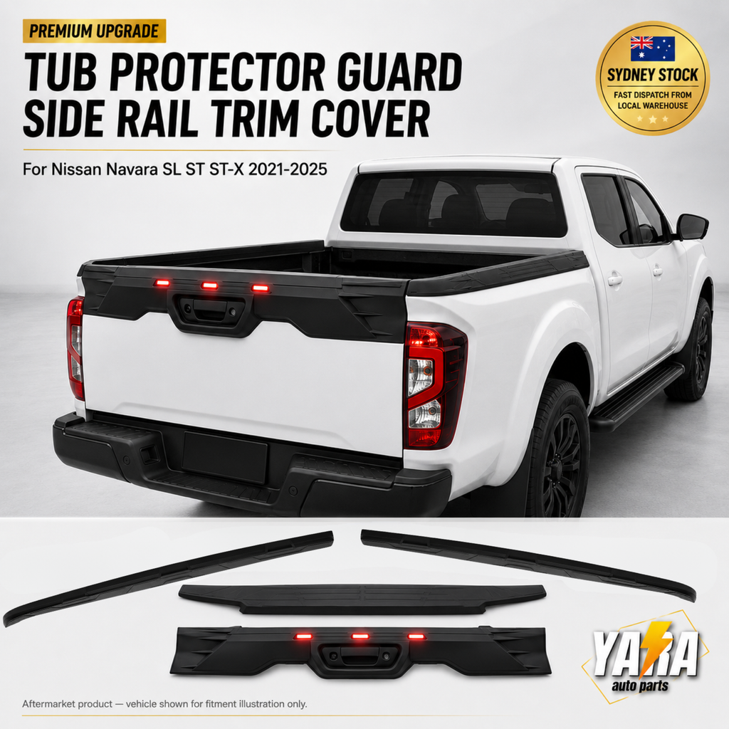 Tub Protector Guard Side Rail & Tailgate Trim Cover For Nissan Navara D23 2021–2025