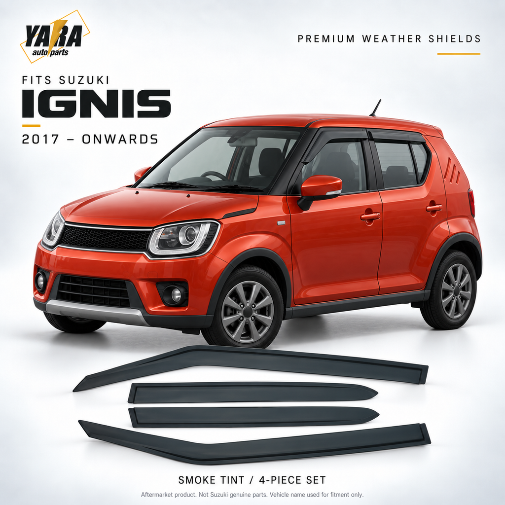 Weather shields Weathershields suitable for Suzuki Ignis 2017-On Tinted 4pcs