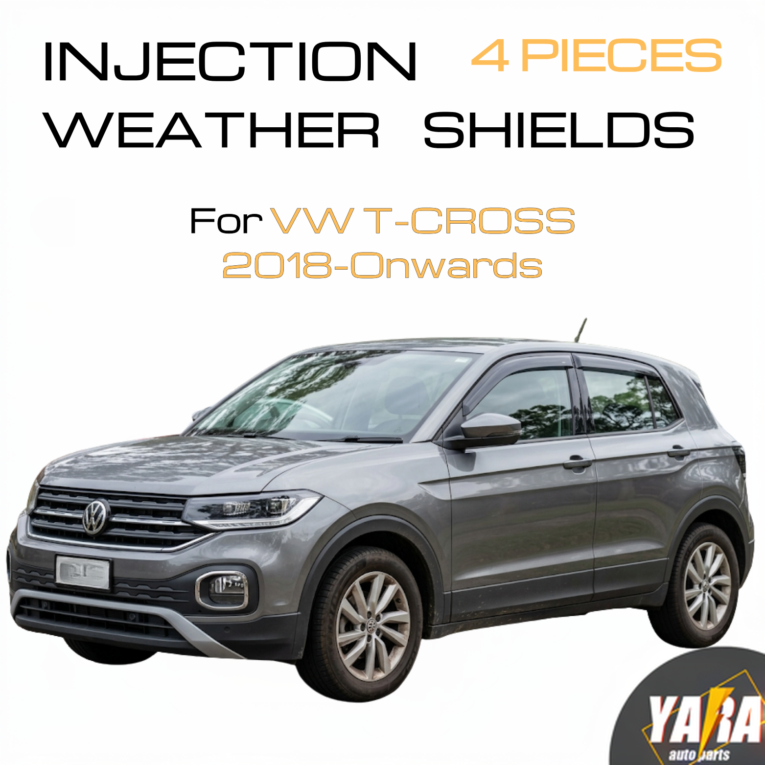 Luxury Weather Shields Weathershields for VW Volkswagen  T-CROSS 2018-On