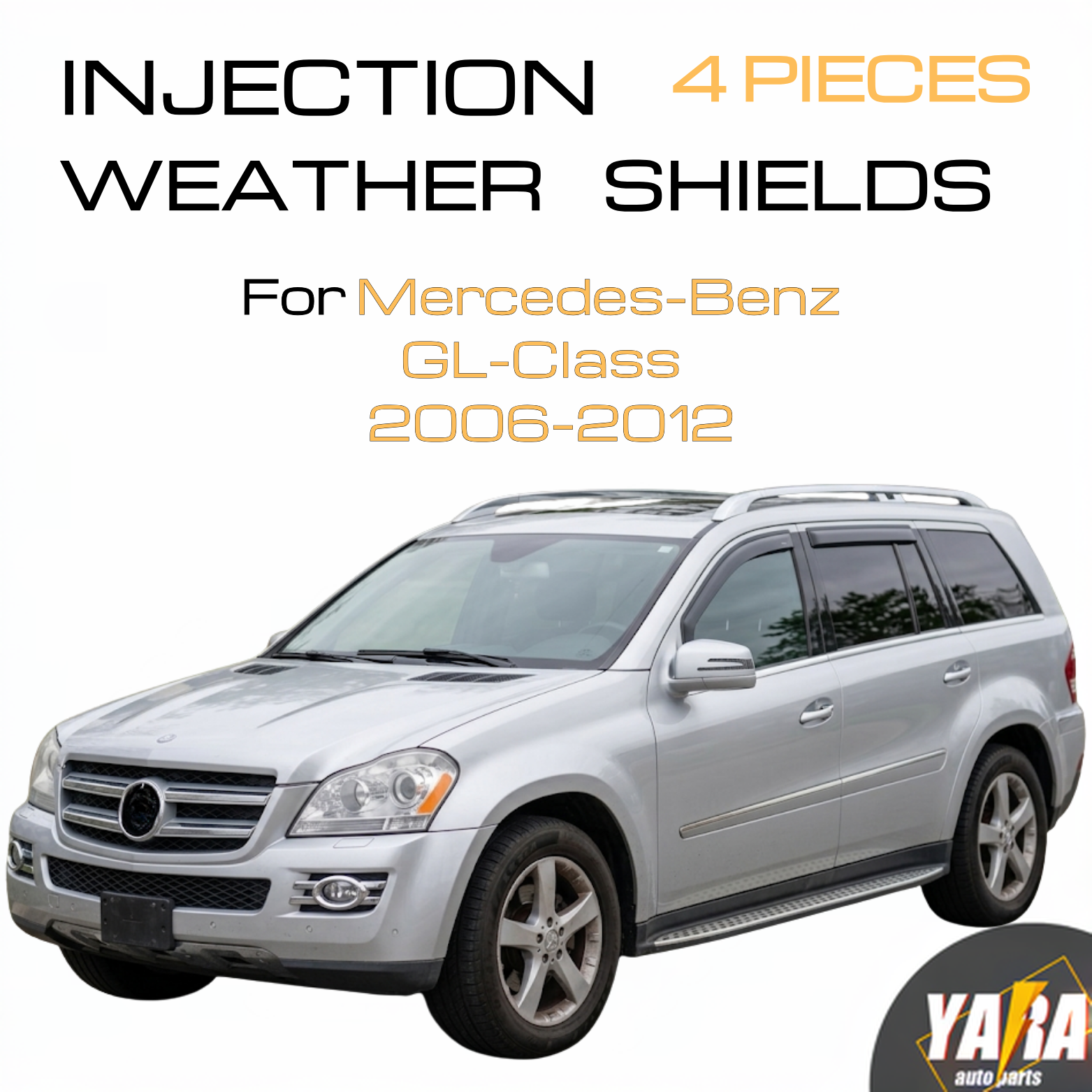 Weather Shields Window Visors for Mercedes-Benz GL-Class X164 2006–2012 | 4PCS Set