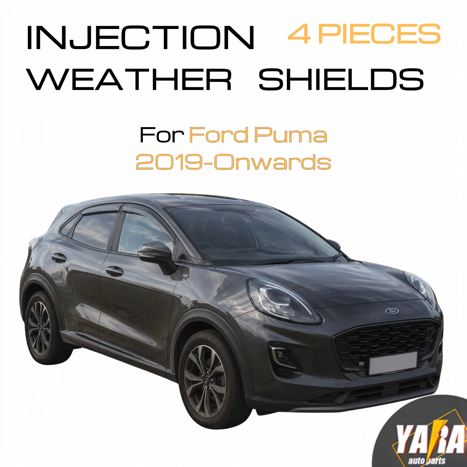 Luxury WeatherShields 4pcs  window visor  for Ford Puma 5 doors 2019-Onwards
