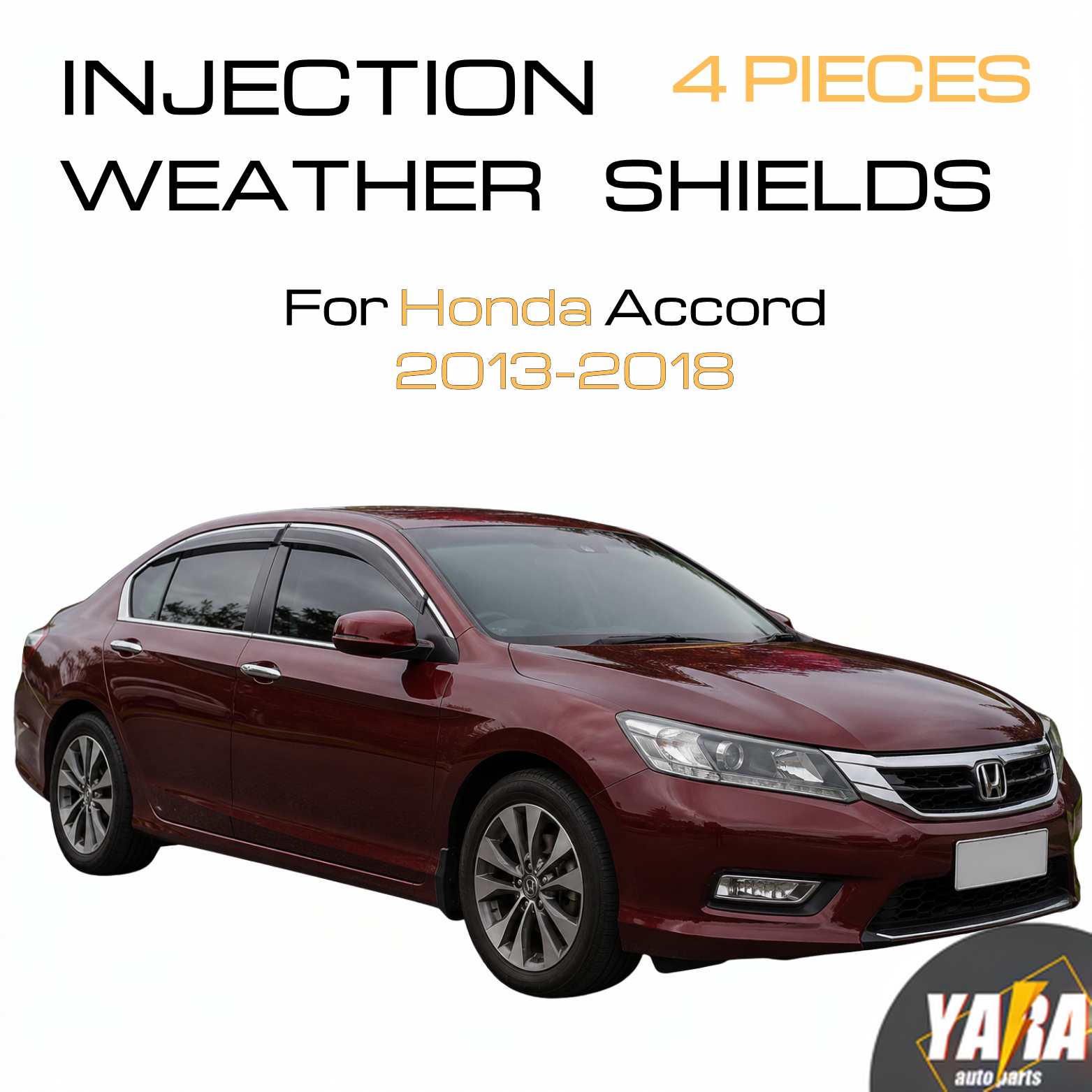 QUALITY Mugen Weather Shields  Window Visors Honda Accord 9th GEN 2013-2018