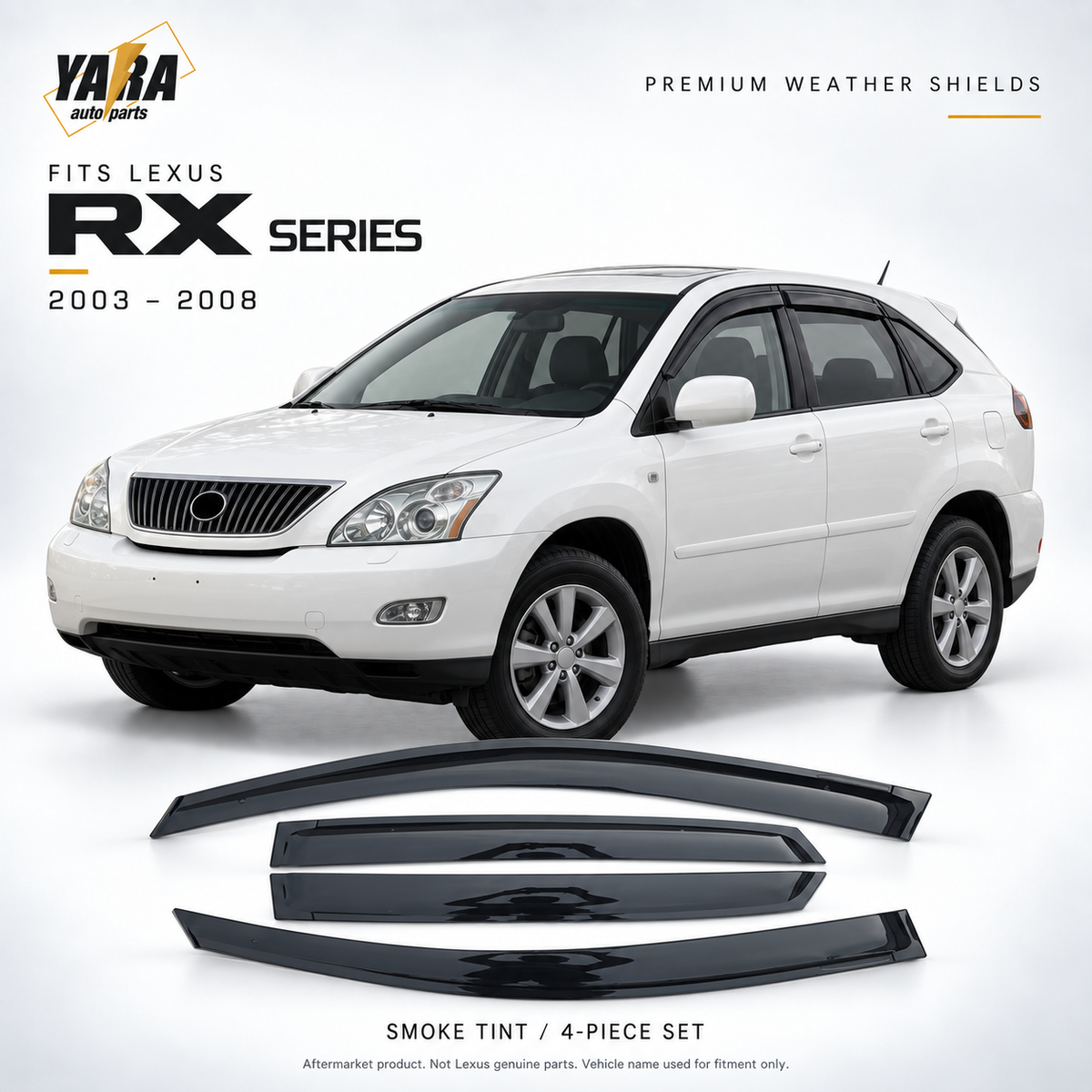 Weather Shields Weathershields Suitable for Lexus RX330 / 350 / 400h 2003-2008