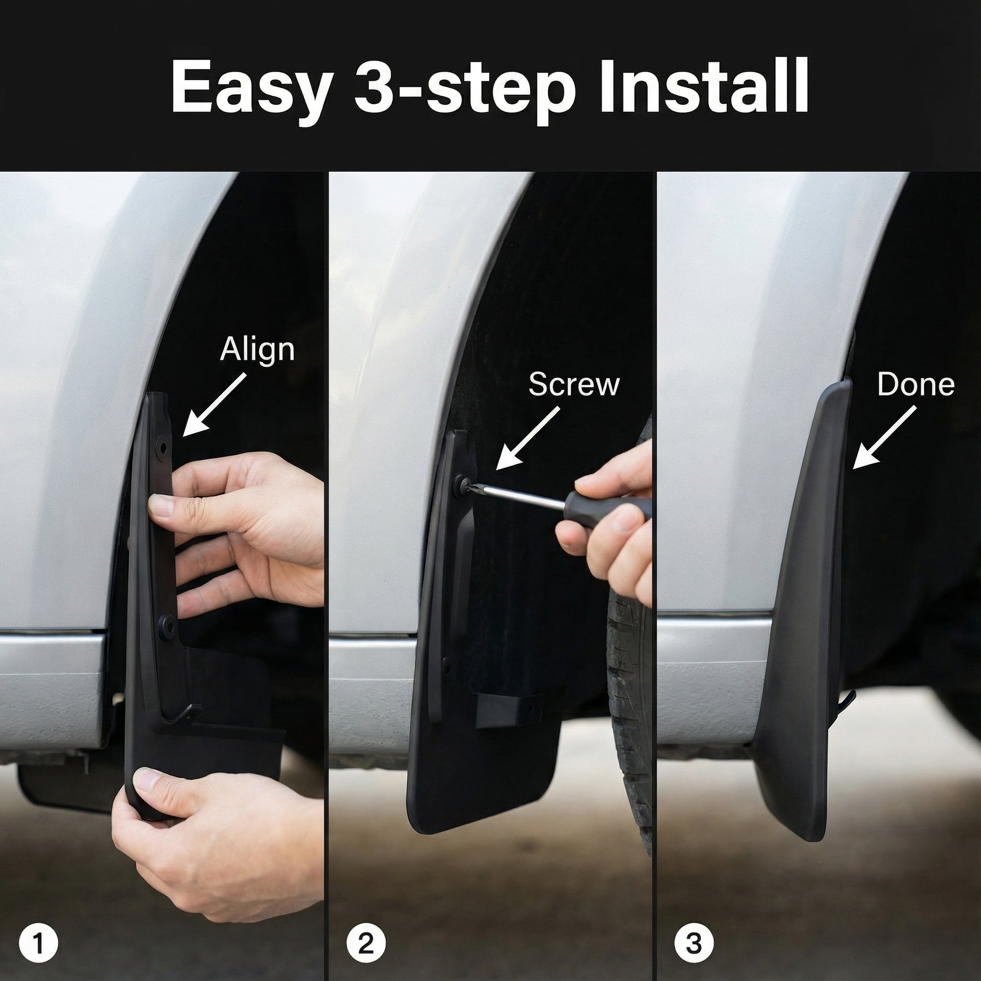 4Pcs Commercial Mud Flaps Splash Guards for Toyota Hiace H300 Series (2019-Present) Van Bus – Custom Fit Set