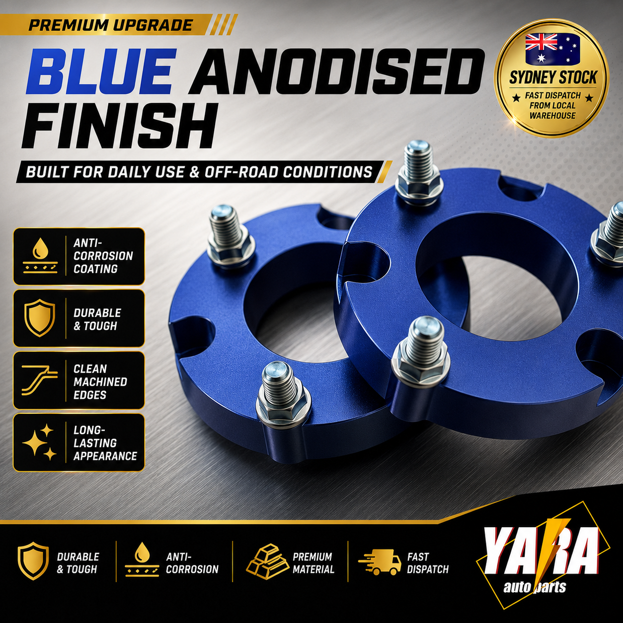 32mm Front Strut Spacer Lift Kit Pair for Toyota Hilux N70 N80 4WD 2005–2024
