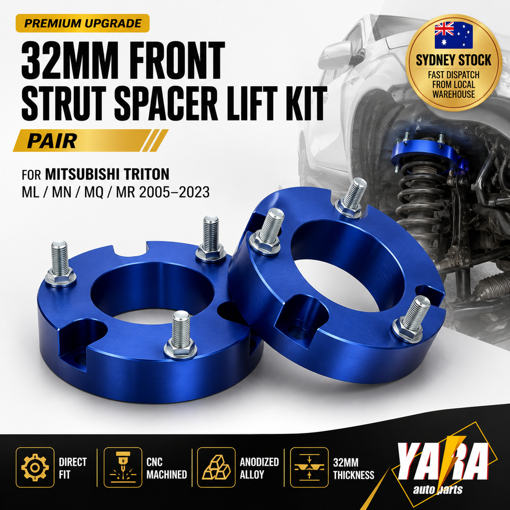 32mm Front Strut Spacer Lift Kit Pair for Mitsubishi Triton ML MN MQ MR 2005–2023