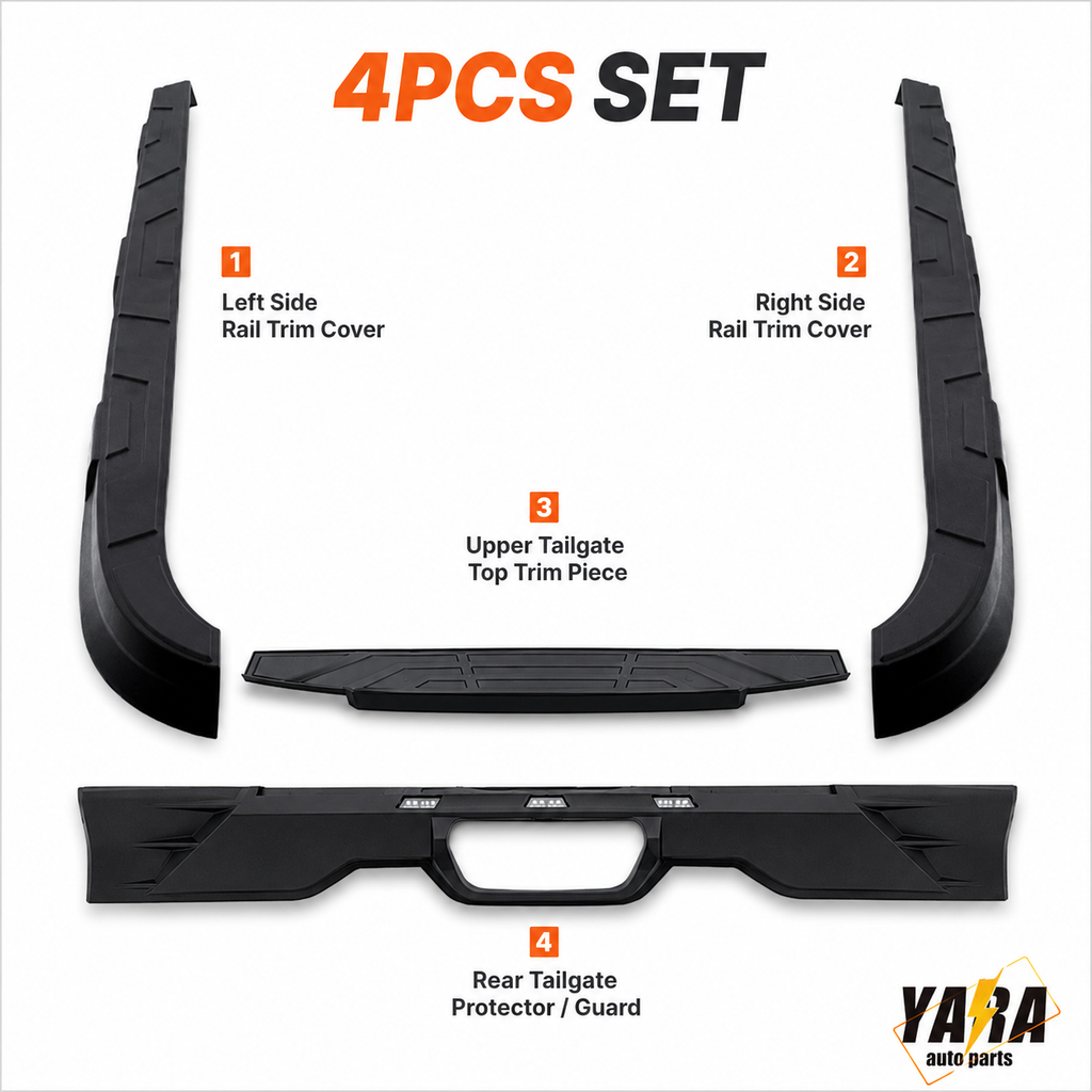 Tub Protector Guard Side Rail & Tailgate Trim Cover For Nissan Navara D23 2021–2025