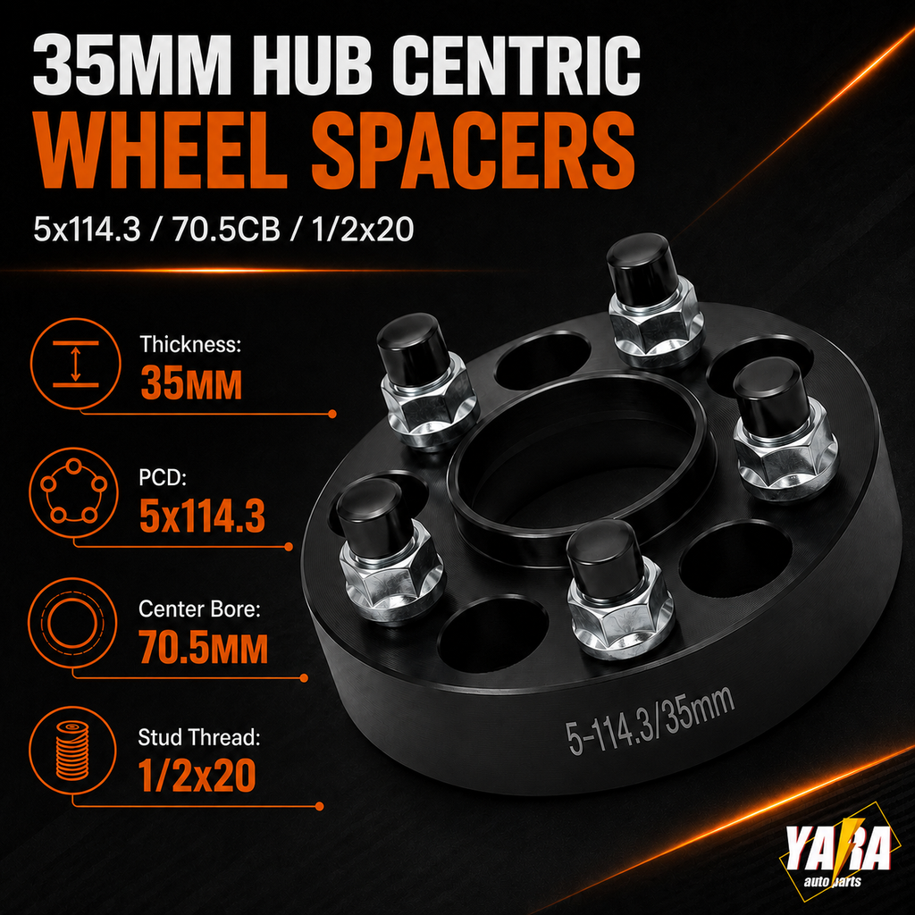 35mm Hubcentric Wheel Spacers 5x114.3 70.5 1/2x20 2PCS For Ford Falcon