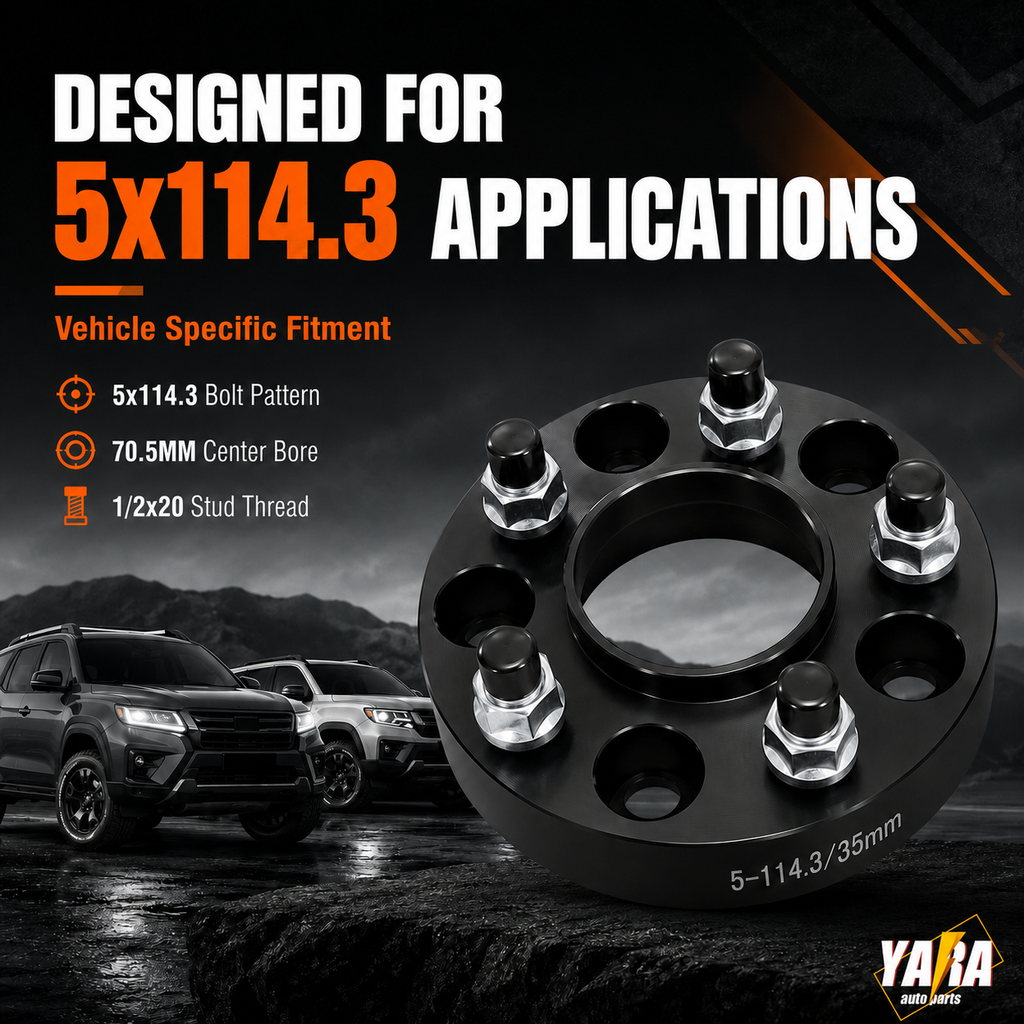 35mm Hubcentric Wheel Spacers 5x114.3 70.5 1/2x20 2PCS For Ford Falcon