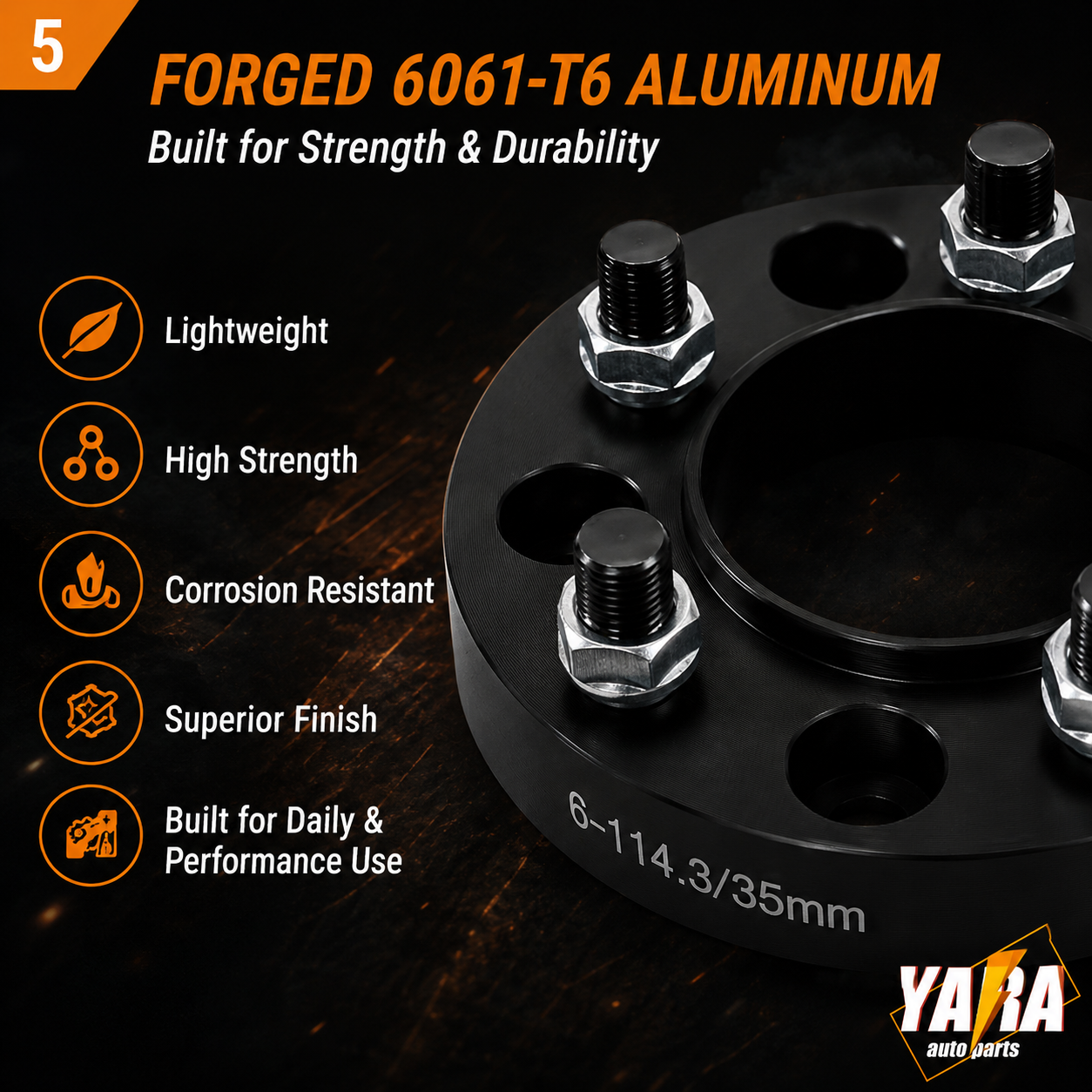 35mm Hubcentric Wheel Spacers  For Navara D40 D23 6x114.3 66.1CB M12x1.25 2PCS