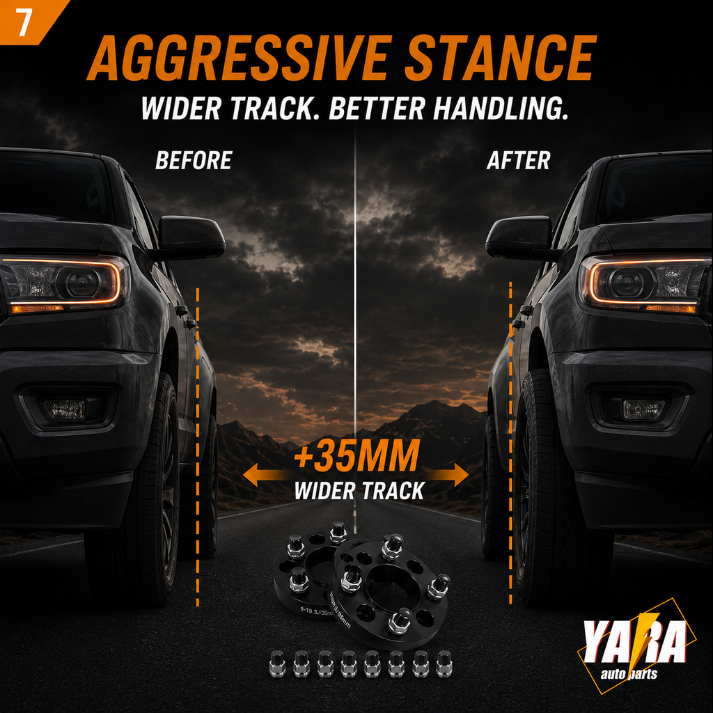35mm Hubcentric Wheel Spacers  For Navara D40 D23 6x114.3 66.1CB M12x1.25 2PCS