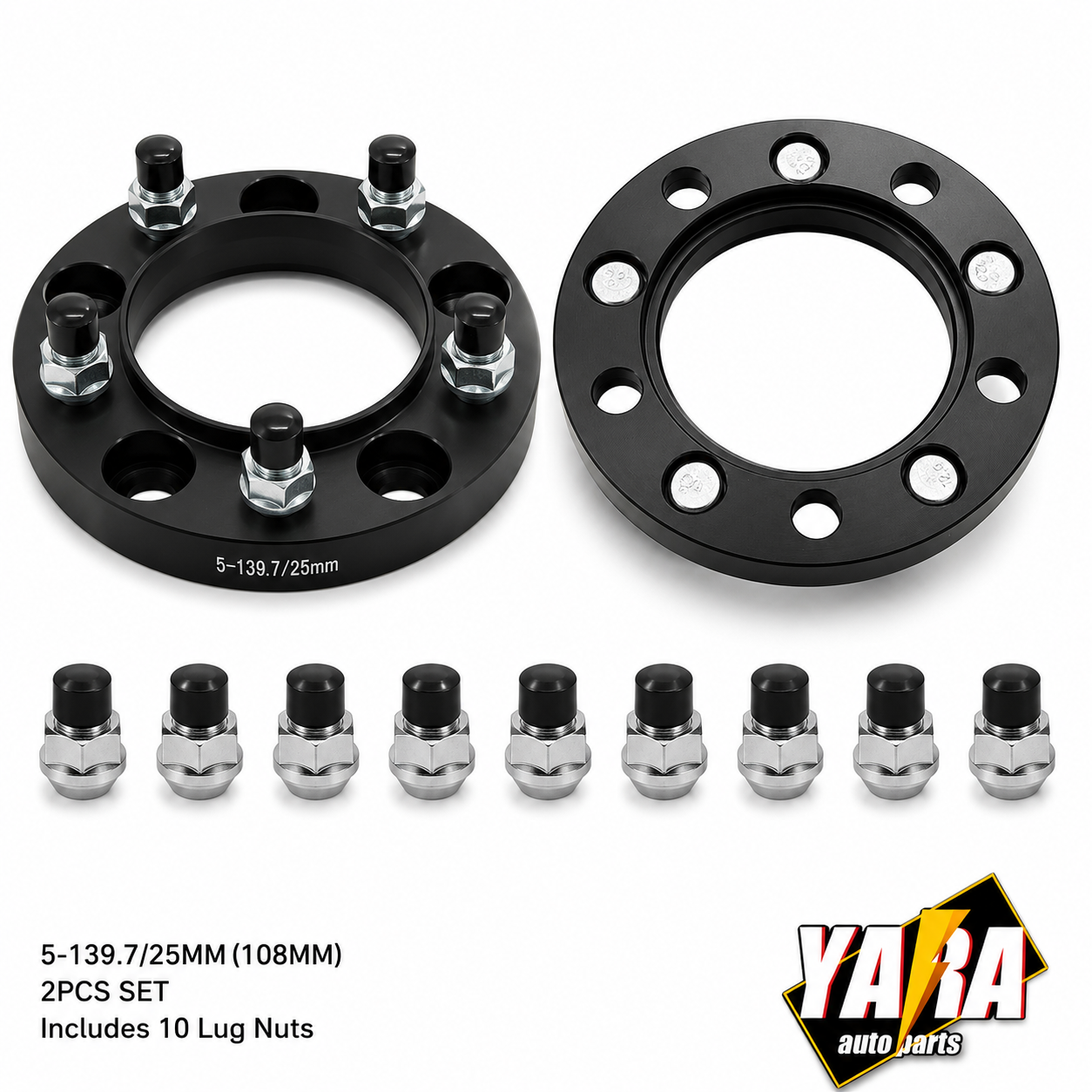 25mm Hubcentric Wheel Spacers 5x139.7 108CB M12x1.25 2PCS For Jimny