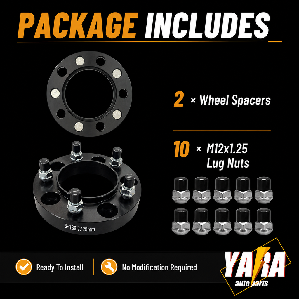 25mm Hubcentric Wheel Spacers 5x139.7 108CB M12x1.25 2PCS For Jimny
