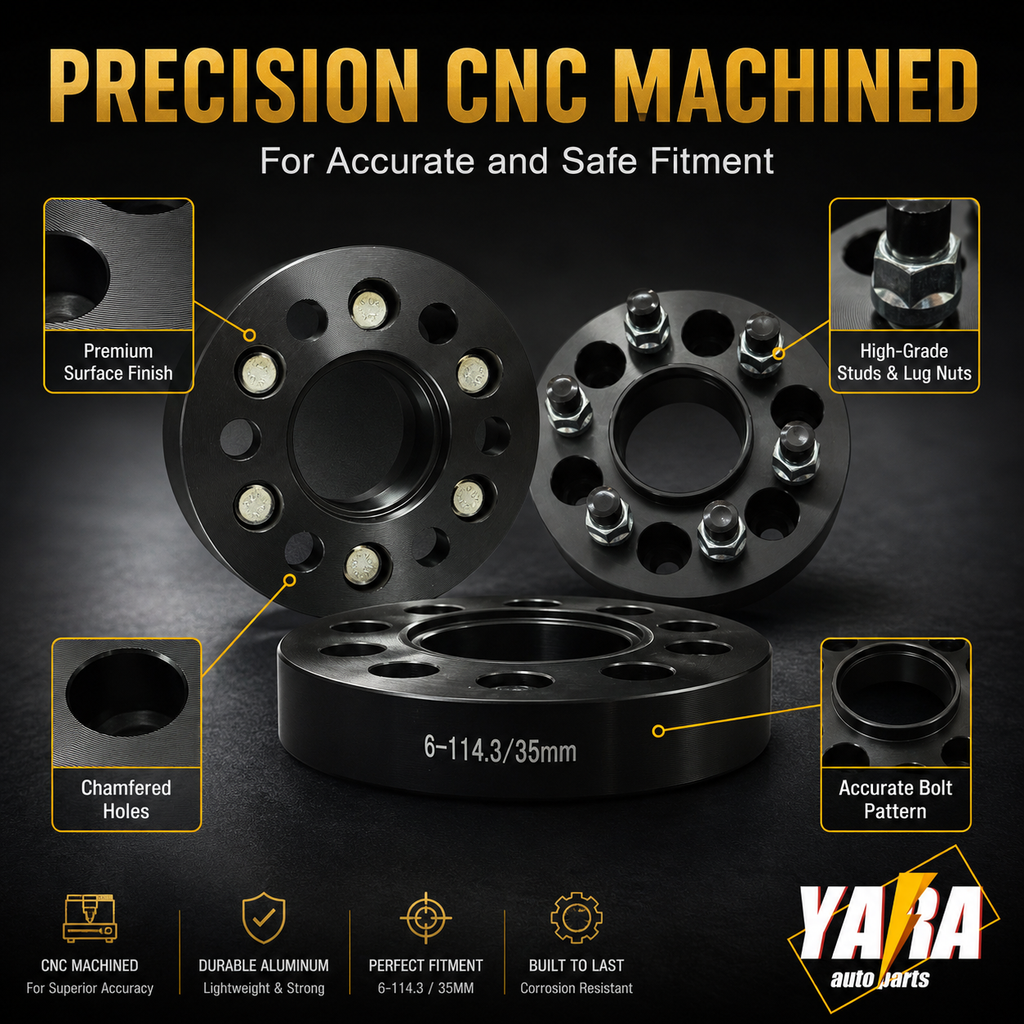 35mm Hubcentric Wheel Spacers  For Navara D40 D23 6x114.3 66.1CB M12x1.25 2PCS