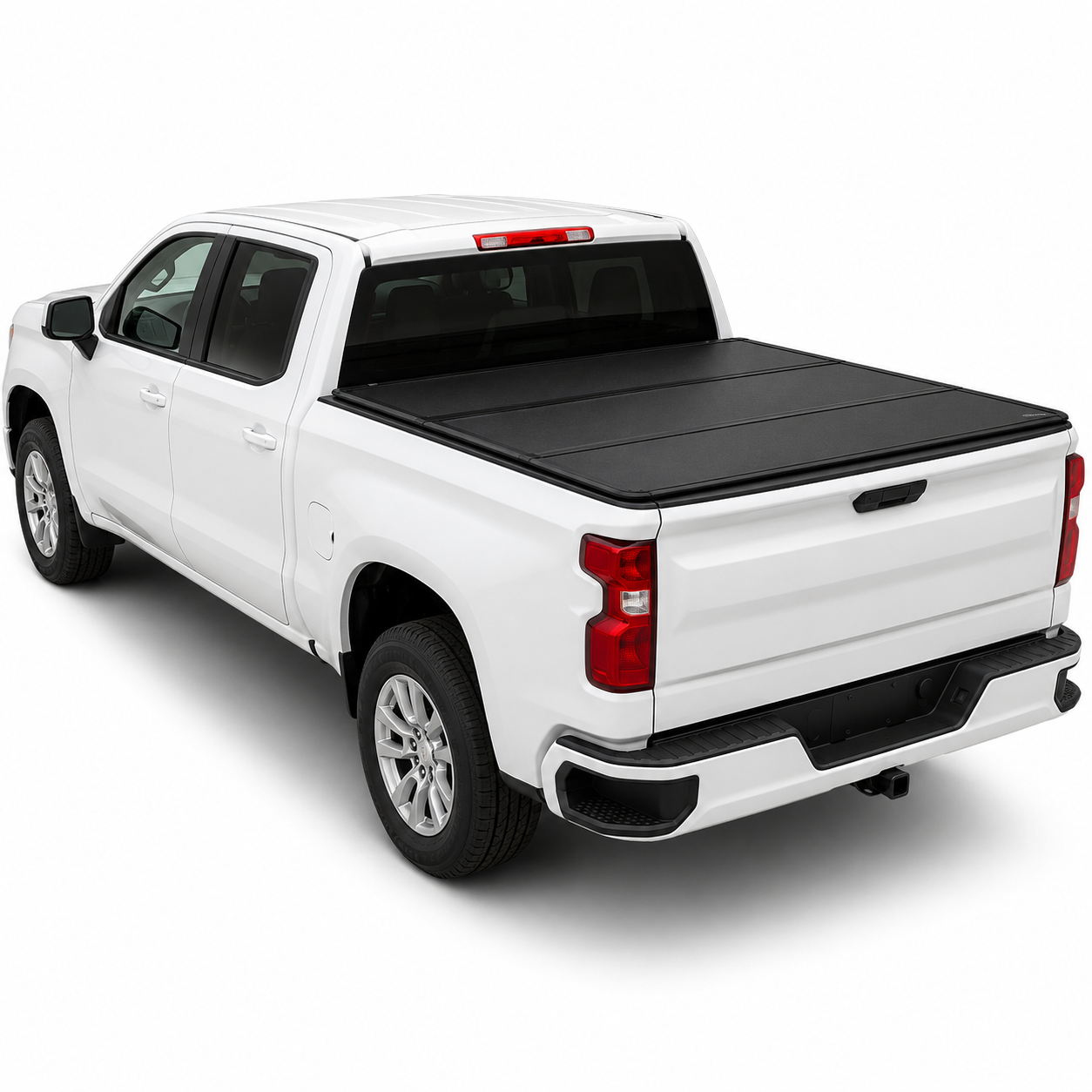 Aluminium Tri-Fold Folding Hard Tonneau Cover Suits Chevrolet Silverado 5'8" Bed 2020+