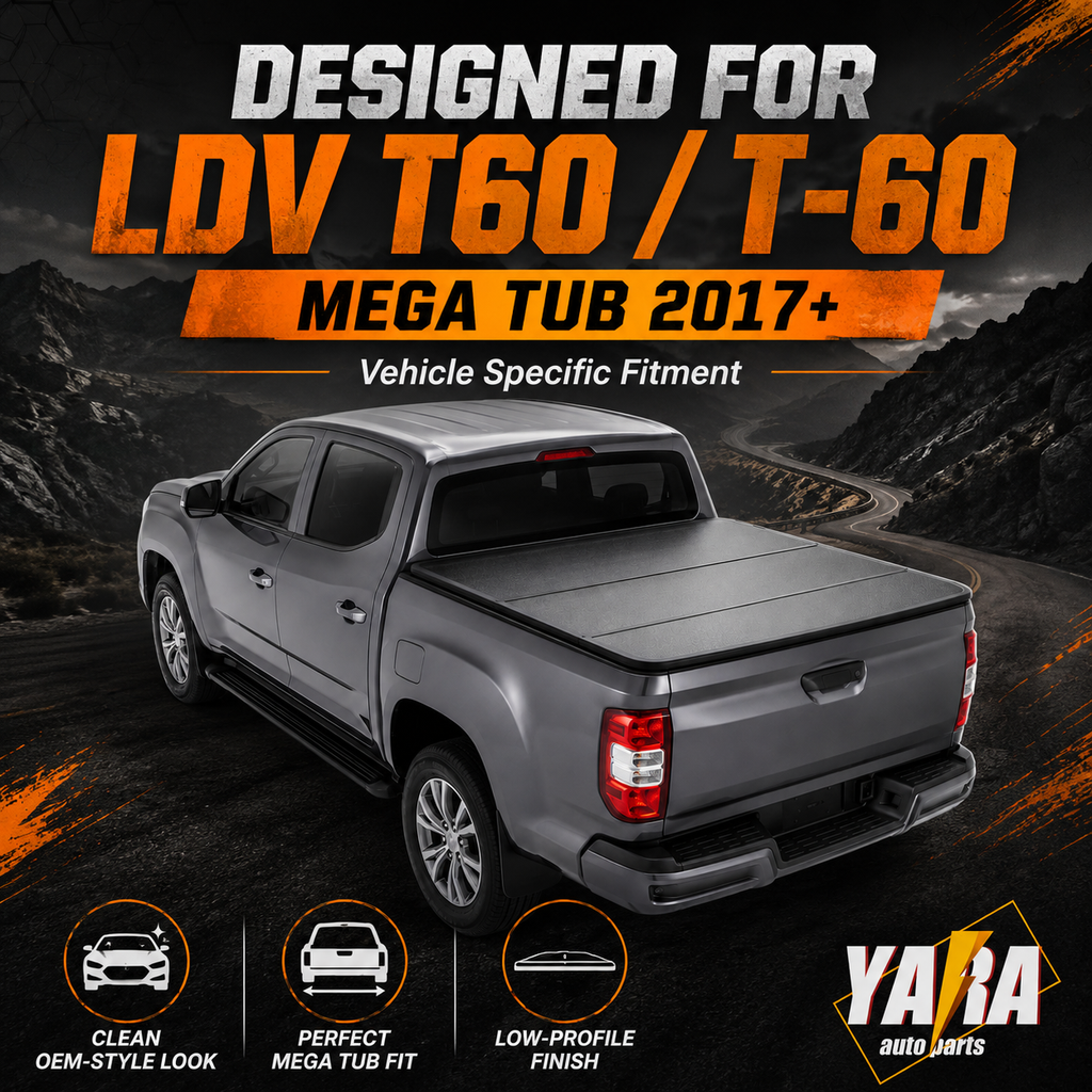 Aluminium Tri-Fold Folding Hard Tonneau Cover Suits LDV T60 T-60 Mega Tub 2017+