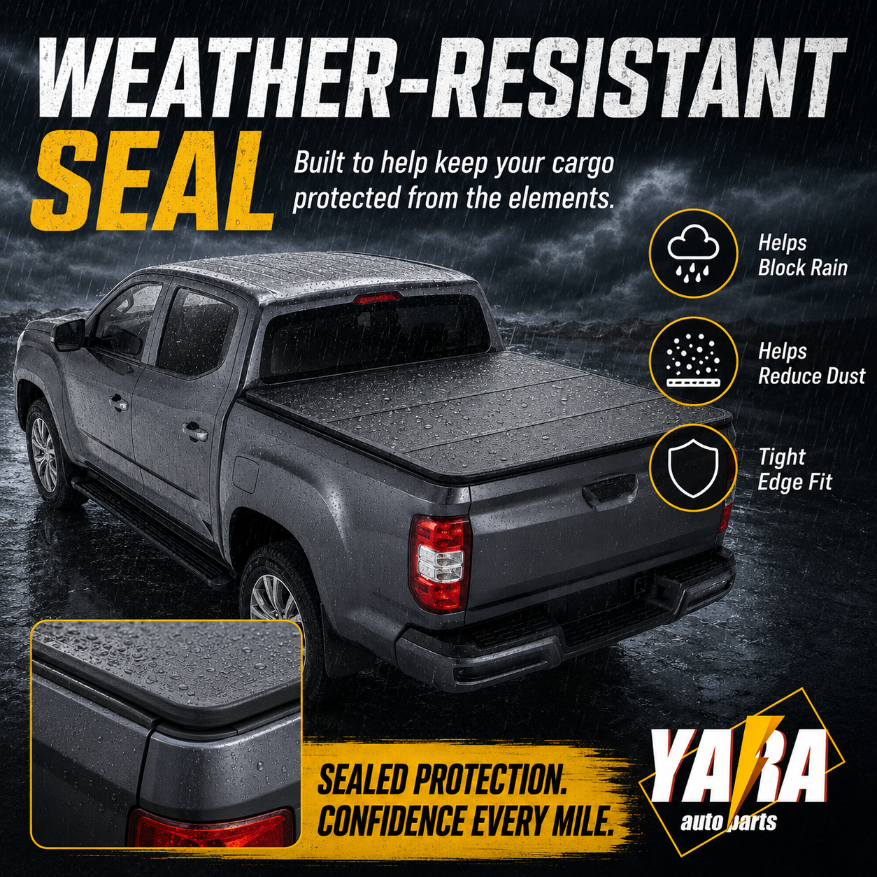 Aluminium Tri-Fold Folding Hard Tonneau Cover Suits LDV T60 T-60 Mega Tub 2017+
