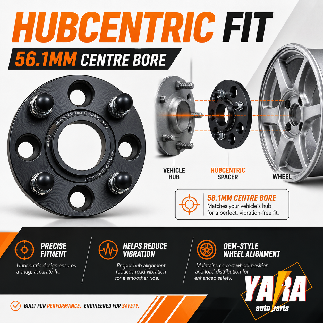 4PCS 20mm Hubcentric Wheel Spacers 4x100 56.1CB M12x1.5 – Honda Civic Jazz Lancer MG3