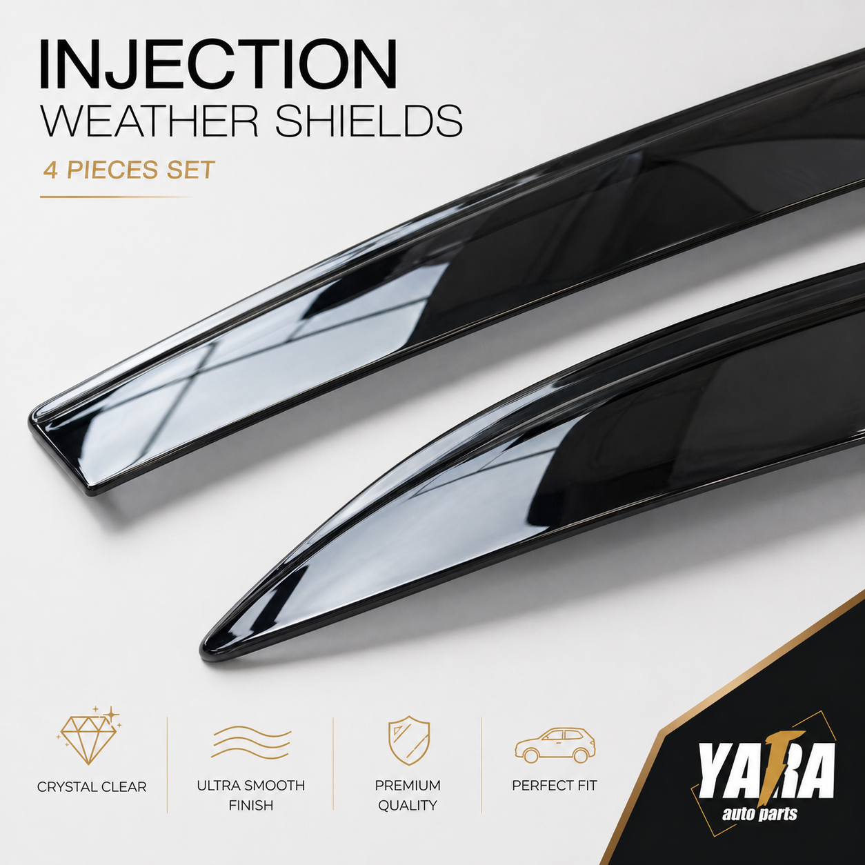Weather Shields Weathershields Suitable for Hilux SR5 2015-2025 Daul Cab M70 M80