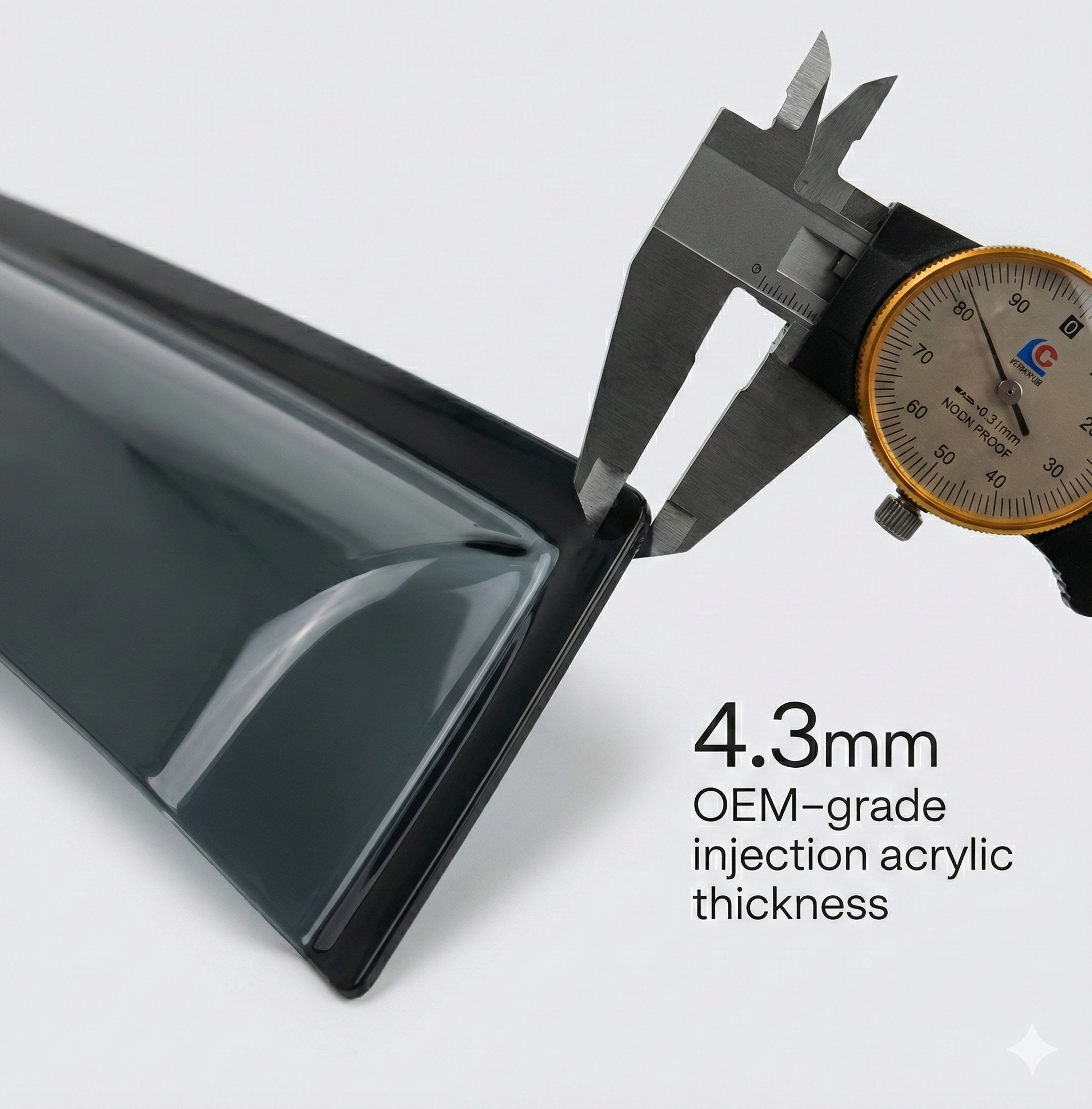 Injection Weather Shields Window Visors for Navara D40 2006–2015 Tinted 4PCS