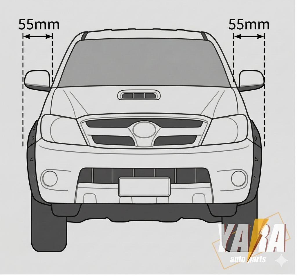 Pocket Fender Flares for Toyota Hilux SR SR5 2005–2011 Textured ABS 6PCS Matte Black