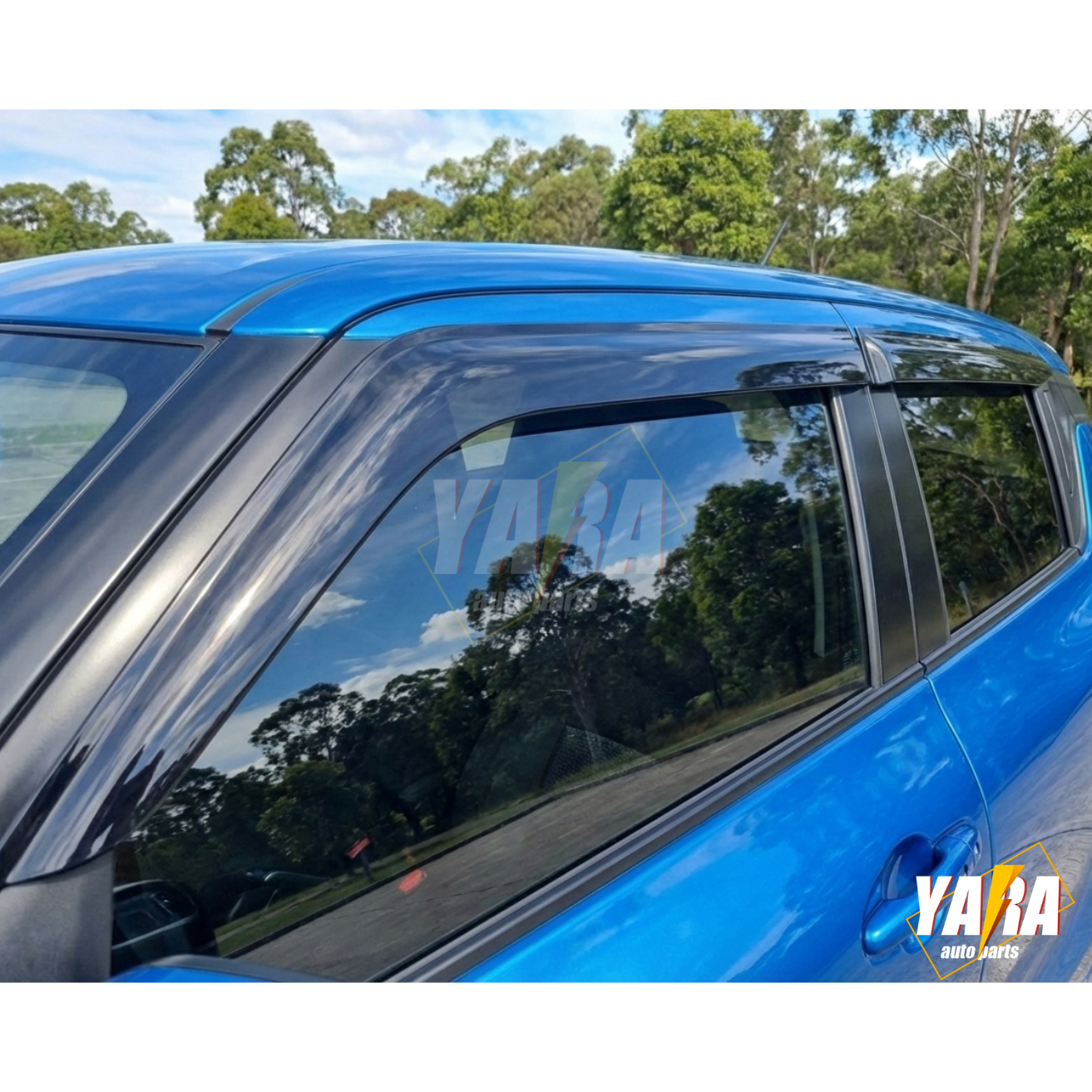 INJ Weather shields Weathershields suitable for Suzuki Swift 2017-2024 Tinted 4pcs