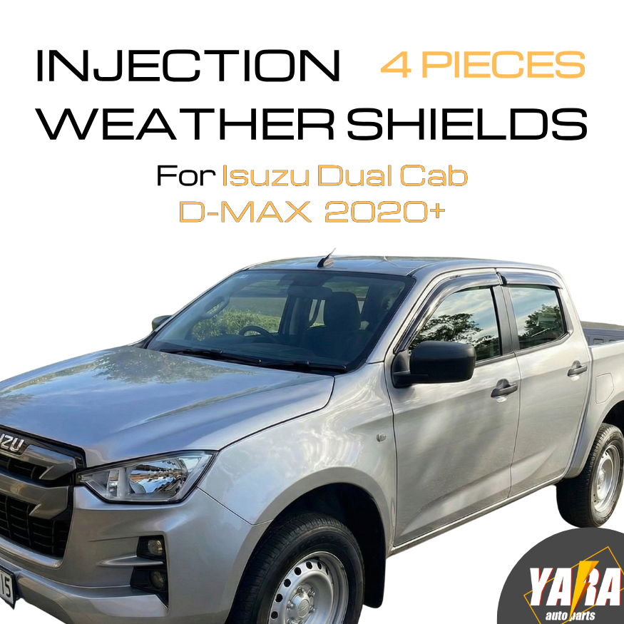 Injection Weathershields Window Visors for Isuzu D-MAX RG Series Dual Cab 2020+ MY21 (4pcs Tinted)
