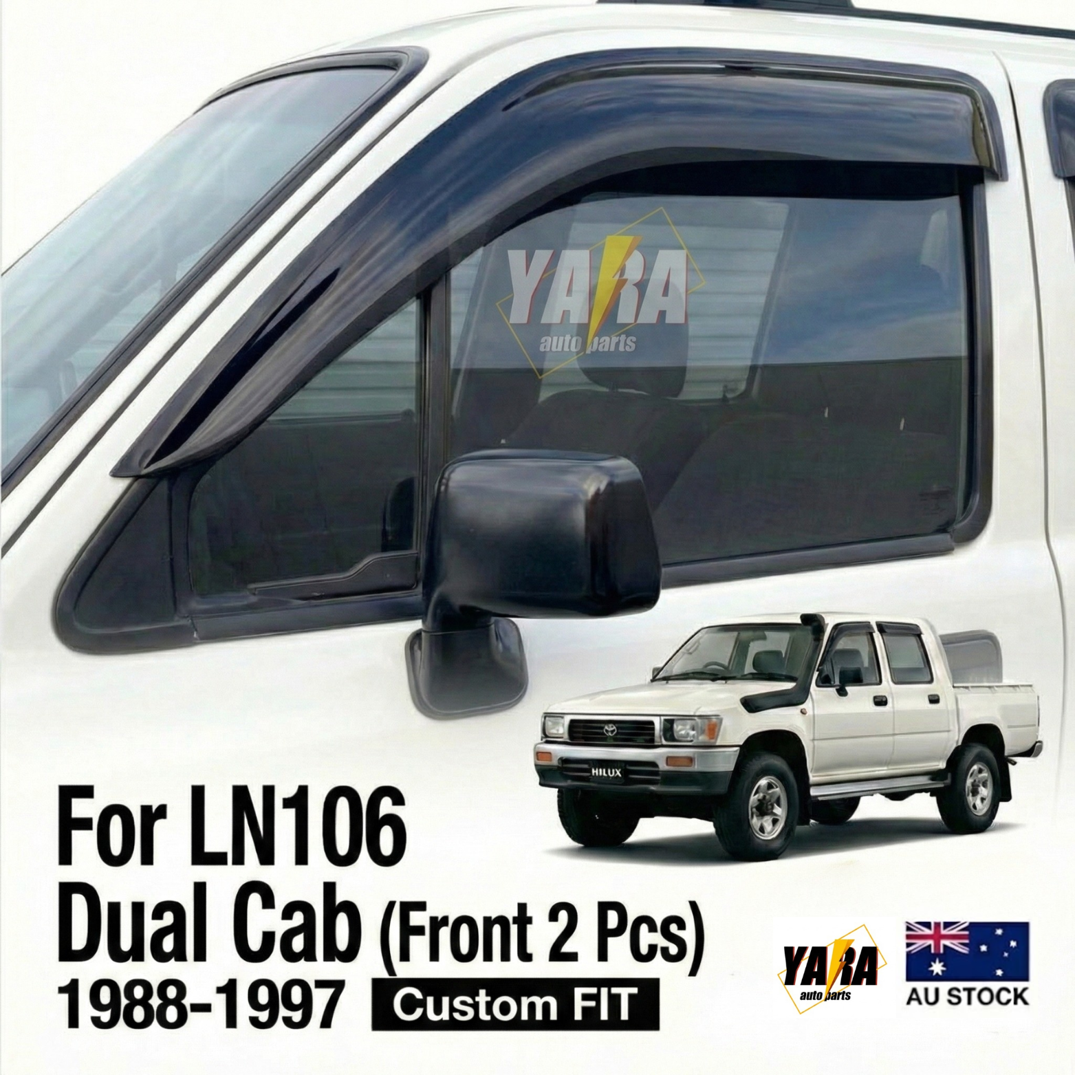 Weather Shields Weathershields suits for Hilux LN106 Daul Cab 88-97 front 2 pcs