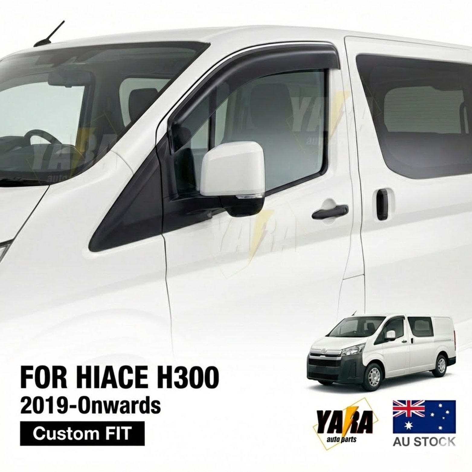 Premium weather shields suit for Toyota Hiace 2019+  H300 2pcs Window Visors