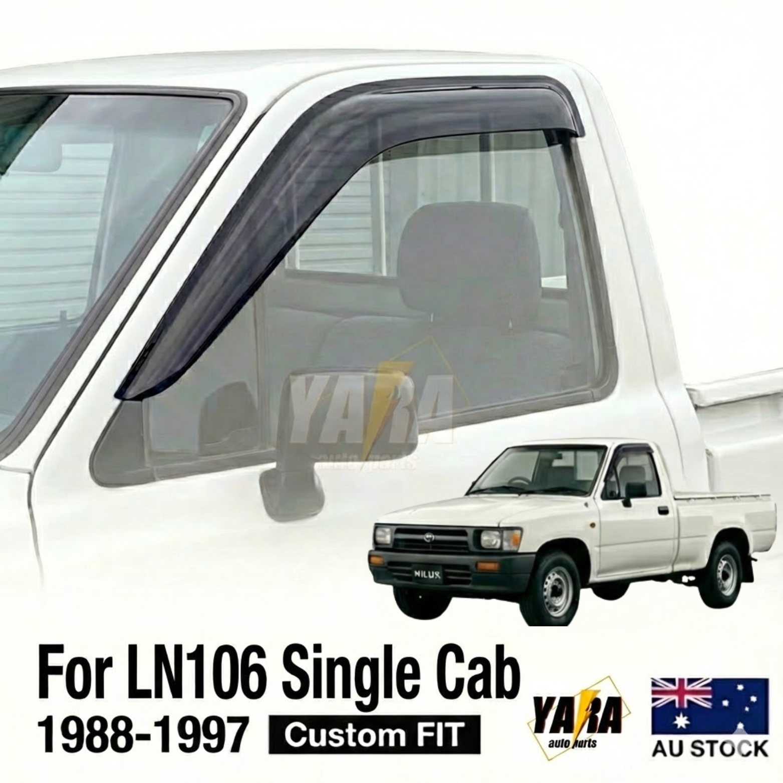 Premium Weathershields Weather Shields Suits for Hilux Single Cab 88-97
