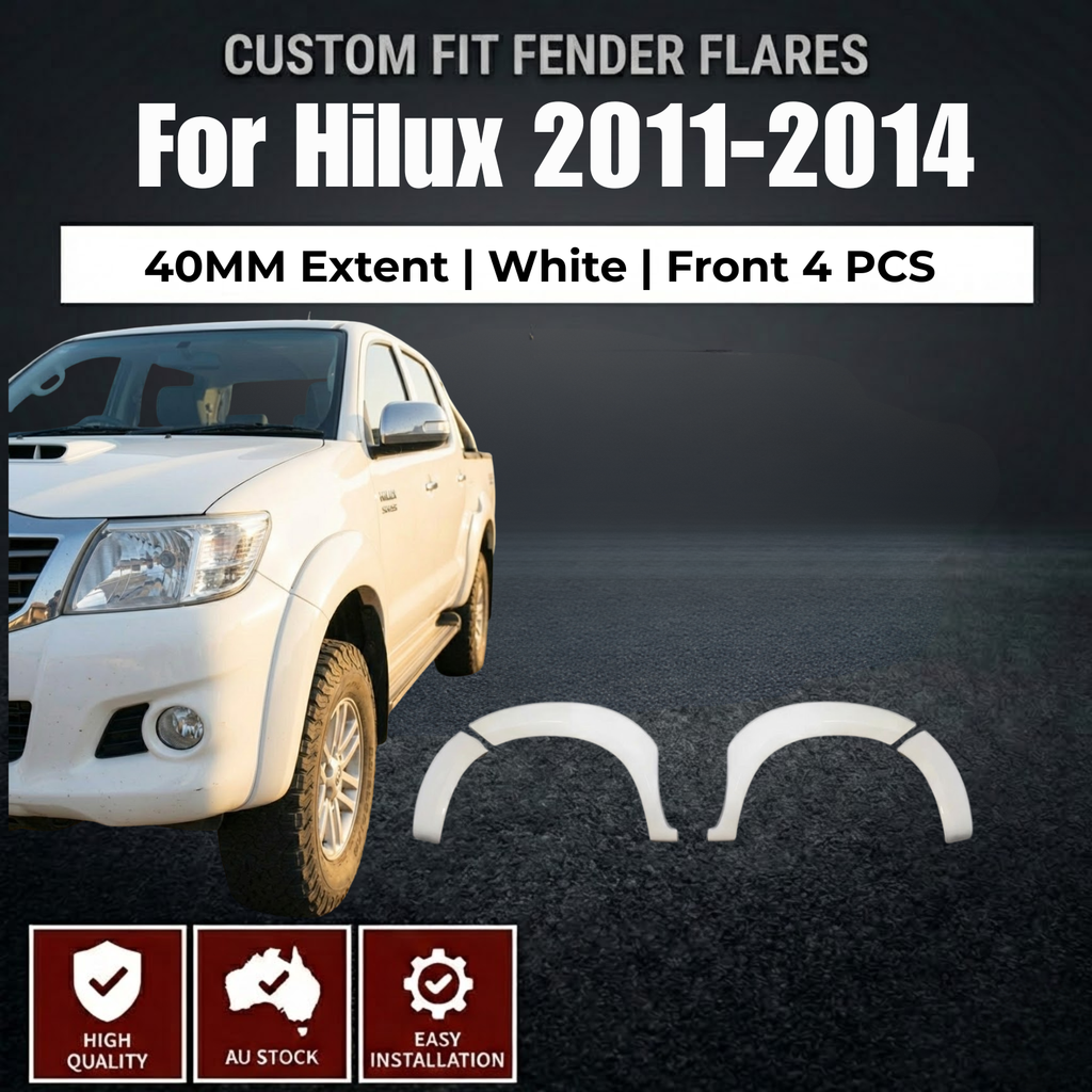 White Fender Flares Suits for Hilux SR5 SR 2011-2015 (facelift)6 Inch front guard 4pcs