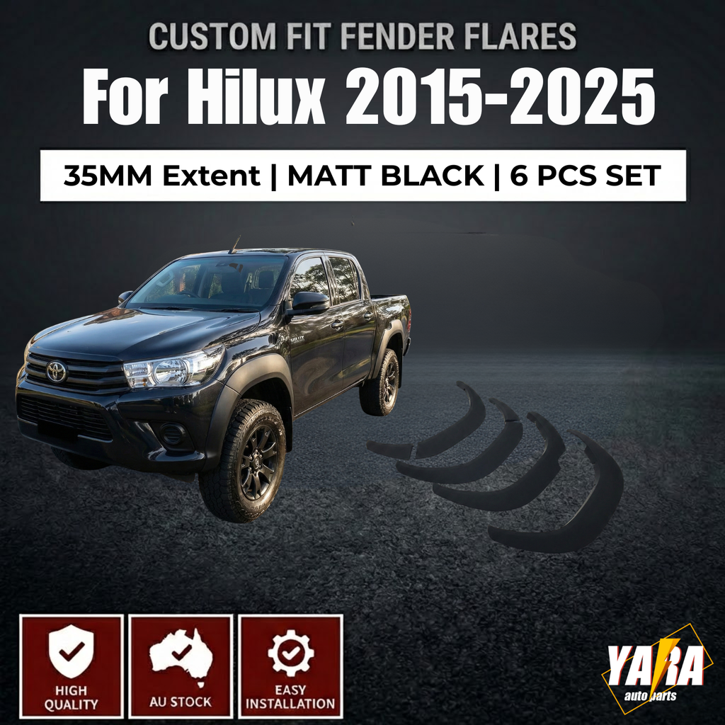 FENDER FLARES For Toyota Hilux 2015-2025 SR SR5 Rugged X WHEEL ARCH Guard 6PCS