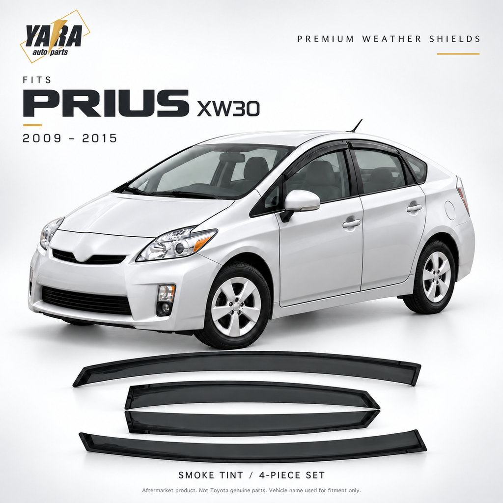 Premium WeatherShields Weather Shields suitable for Prius(XW30) 2009-2015 tinted
