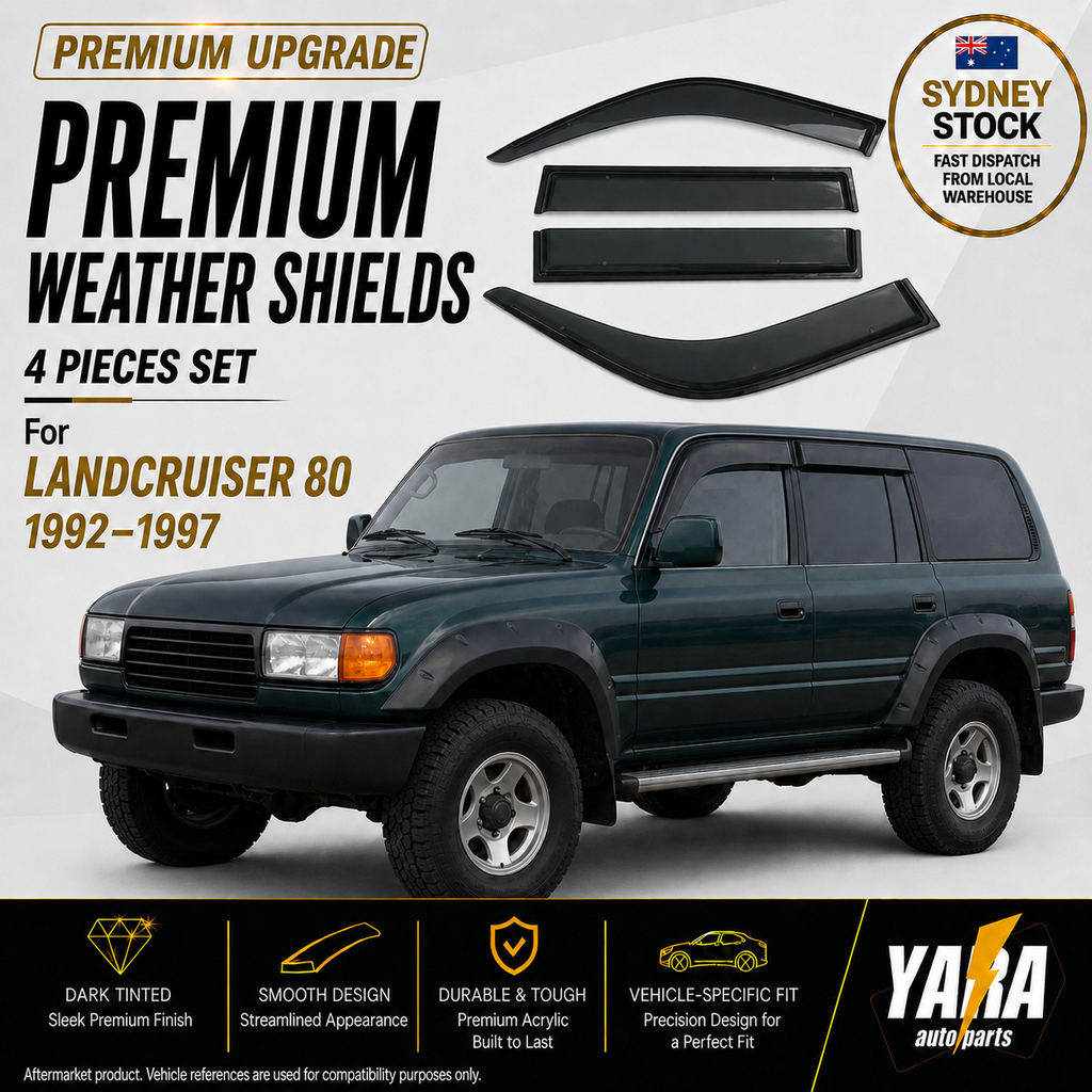 Premium Weather Shields For Toyota LandCruiser 80 Series 1992–1997 4PCS