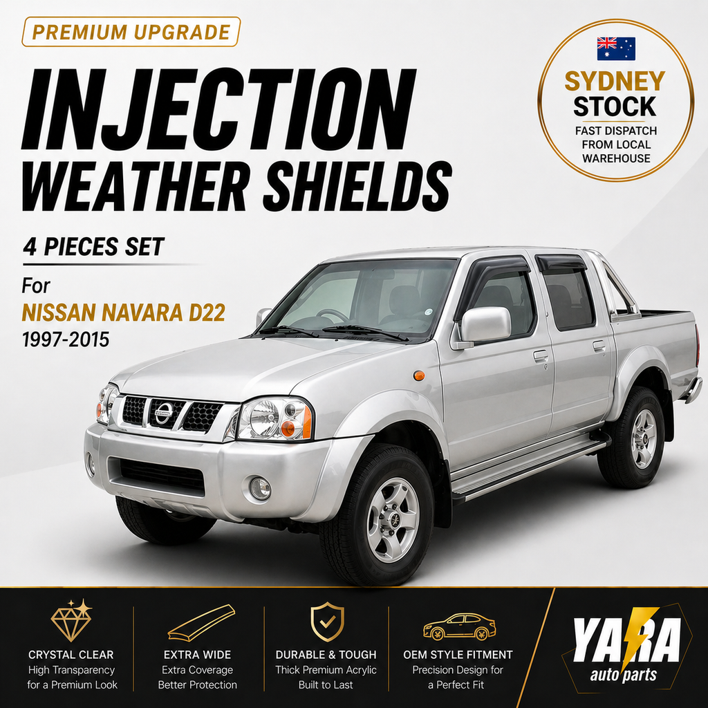 Premium Weather Shields Window Visors  suits for D22 Navara  97-15 Dual Cab 4pcs
