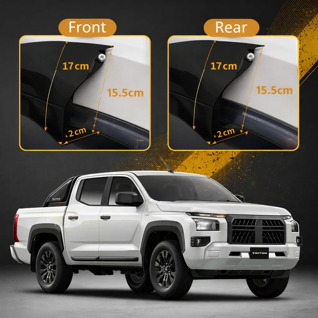Pocket Style Fender Flares Wheel Arch for Mitsubishi Triton MV 2023+ Front 4 pcs